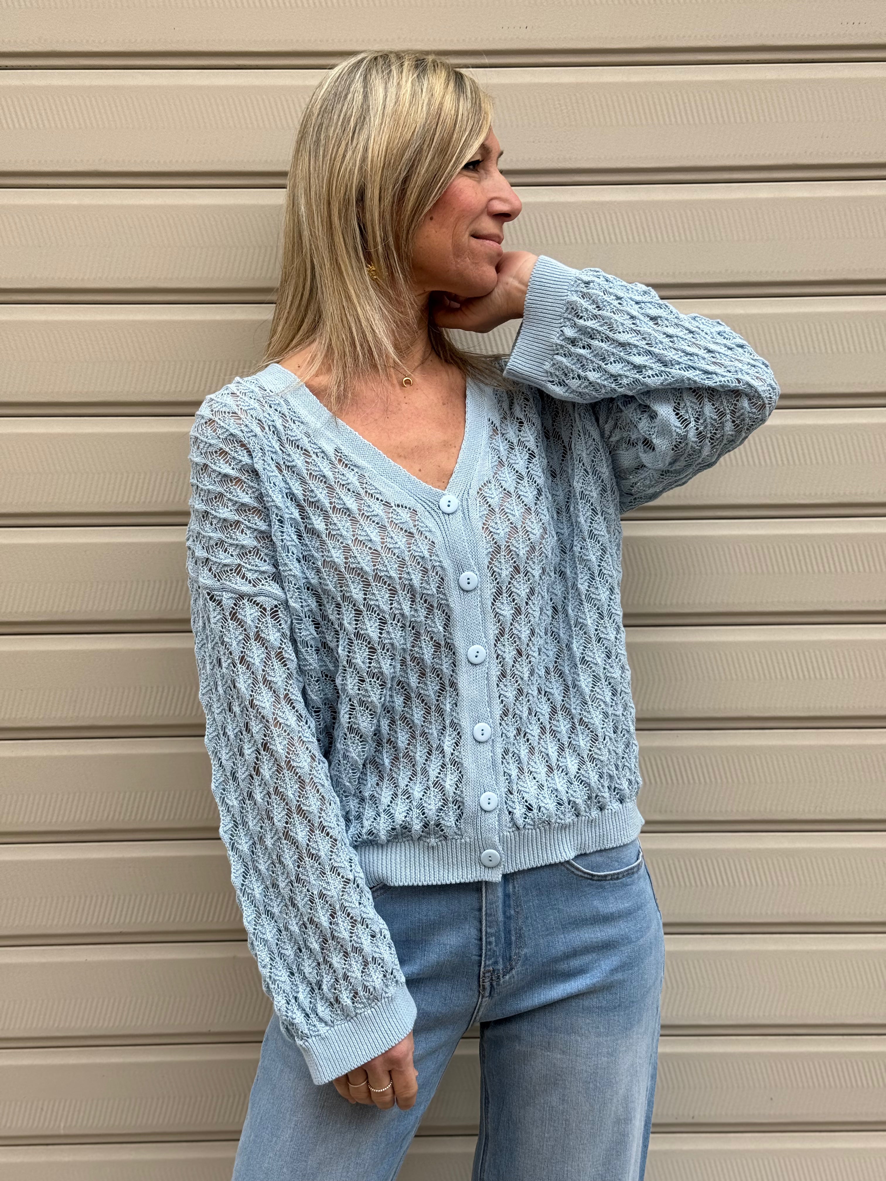 Cardigan traforato kontatto