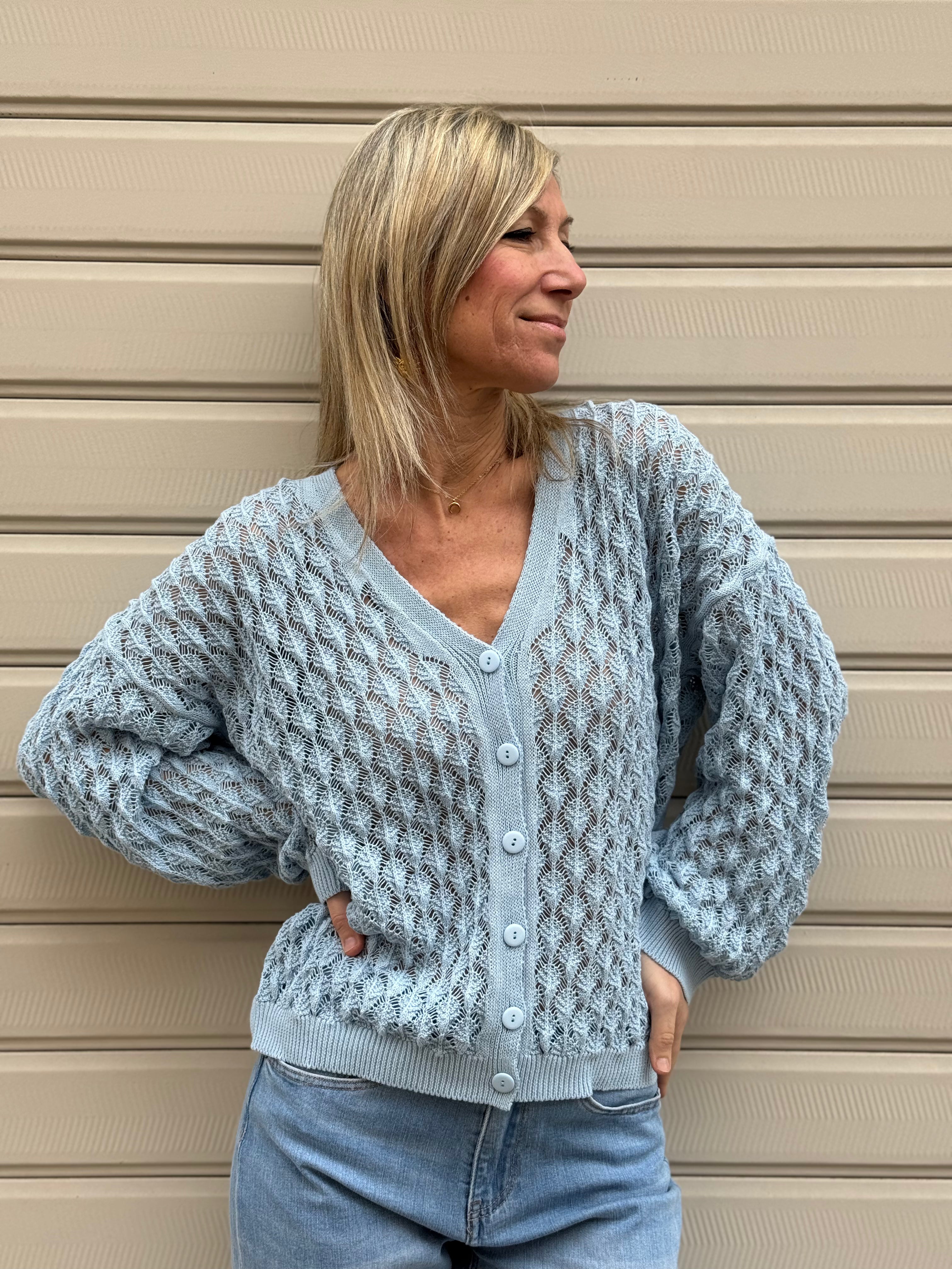 Cardigan traforato kontatto