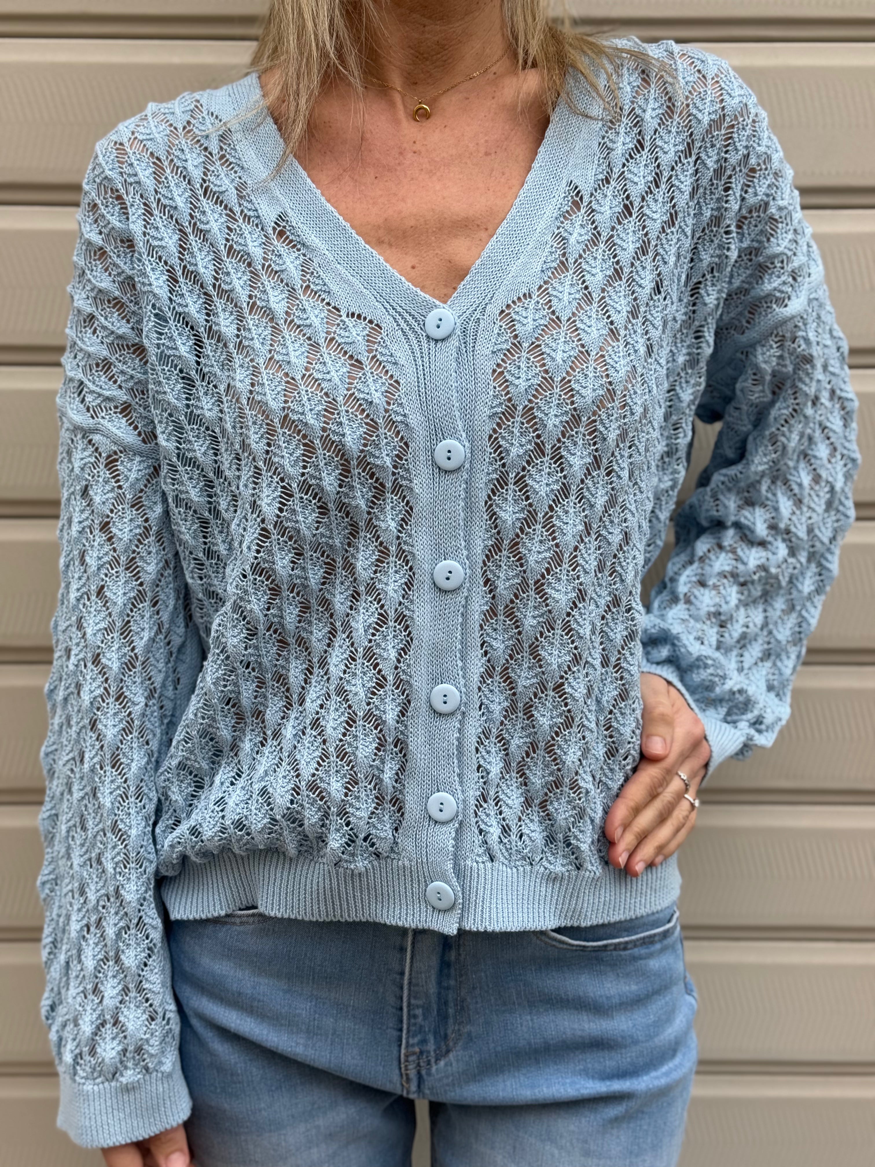 Cardigan traforato kontatto