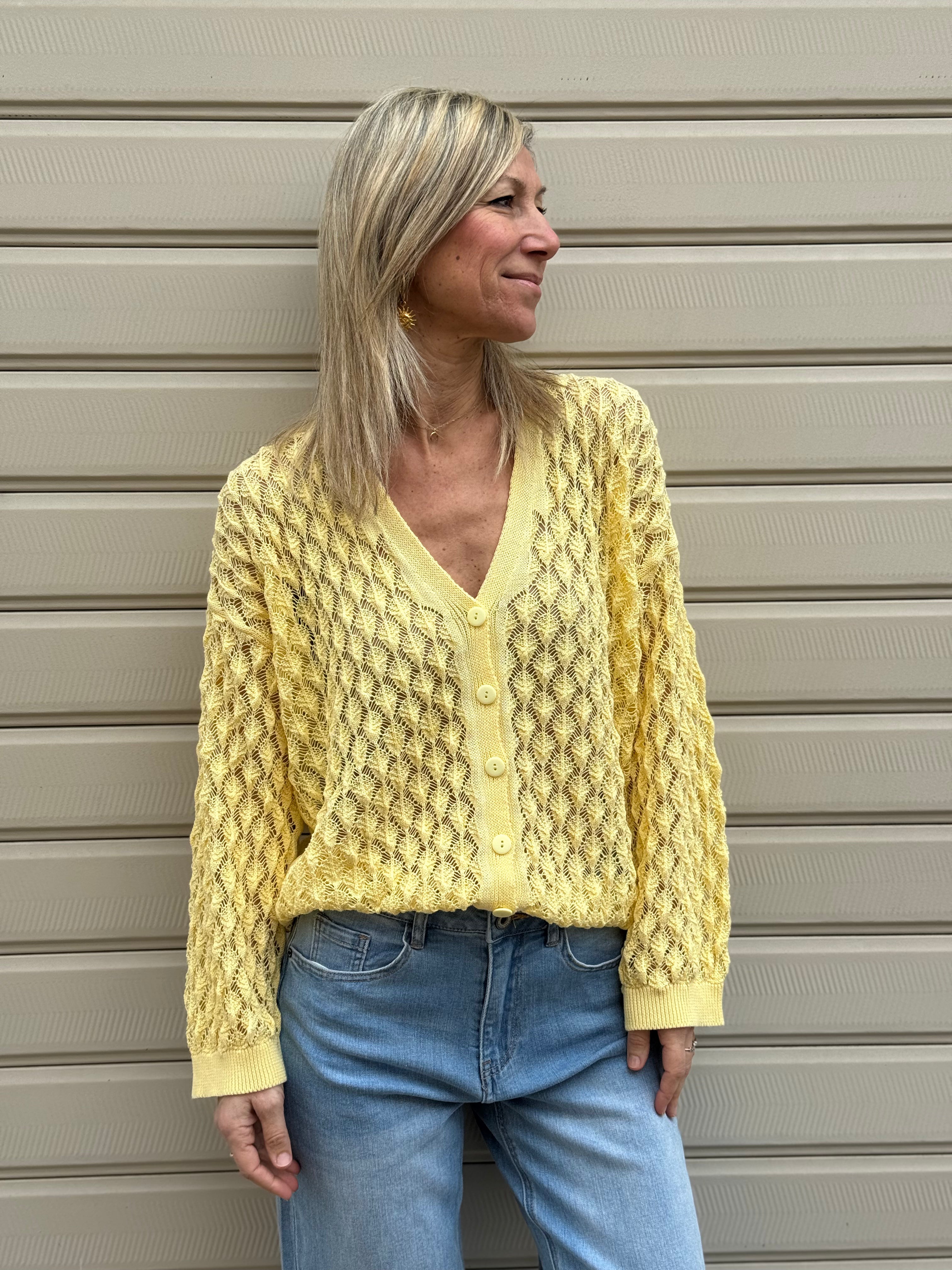 Cardigan traforato kontatto