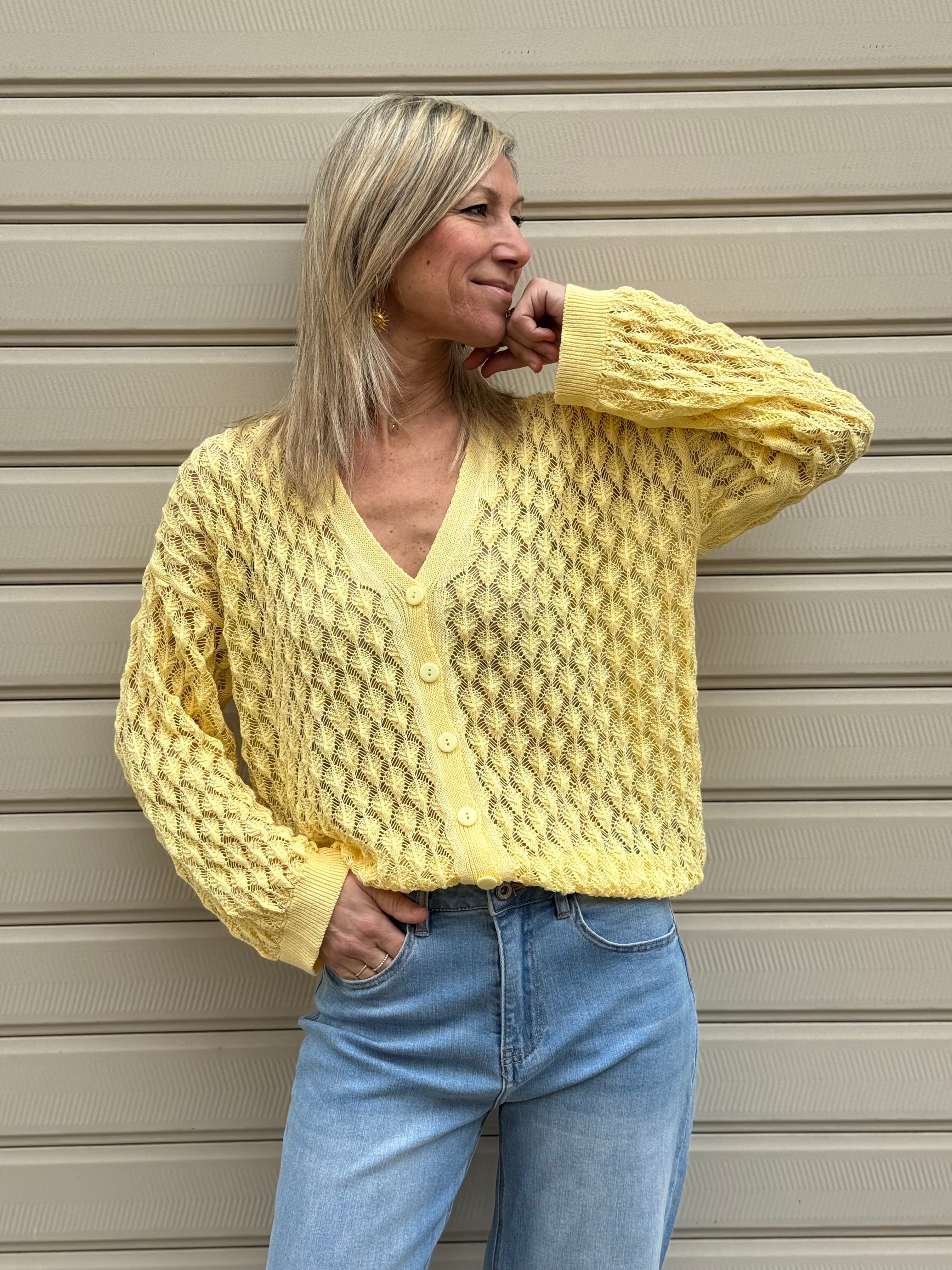 Cardigan traforato kontatto