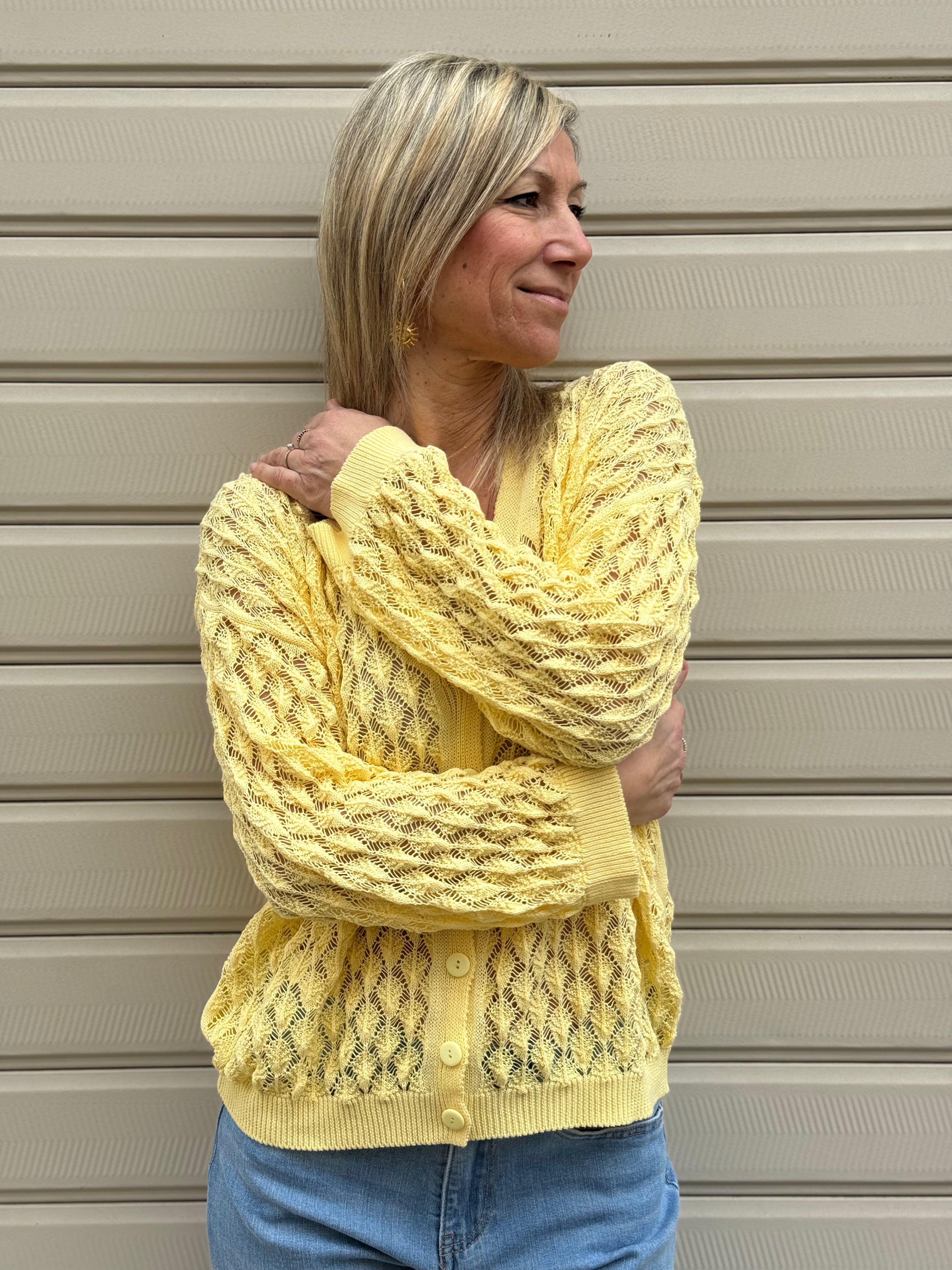 Cardigan traforato kontatto