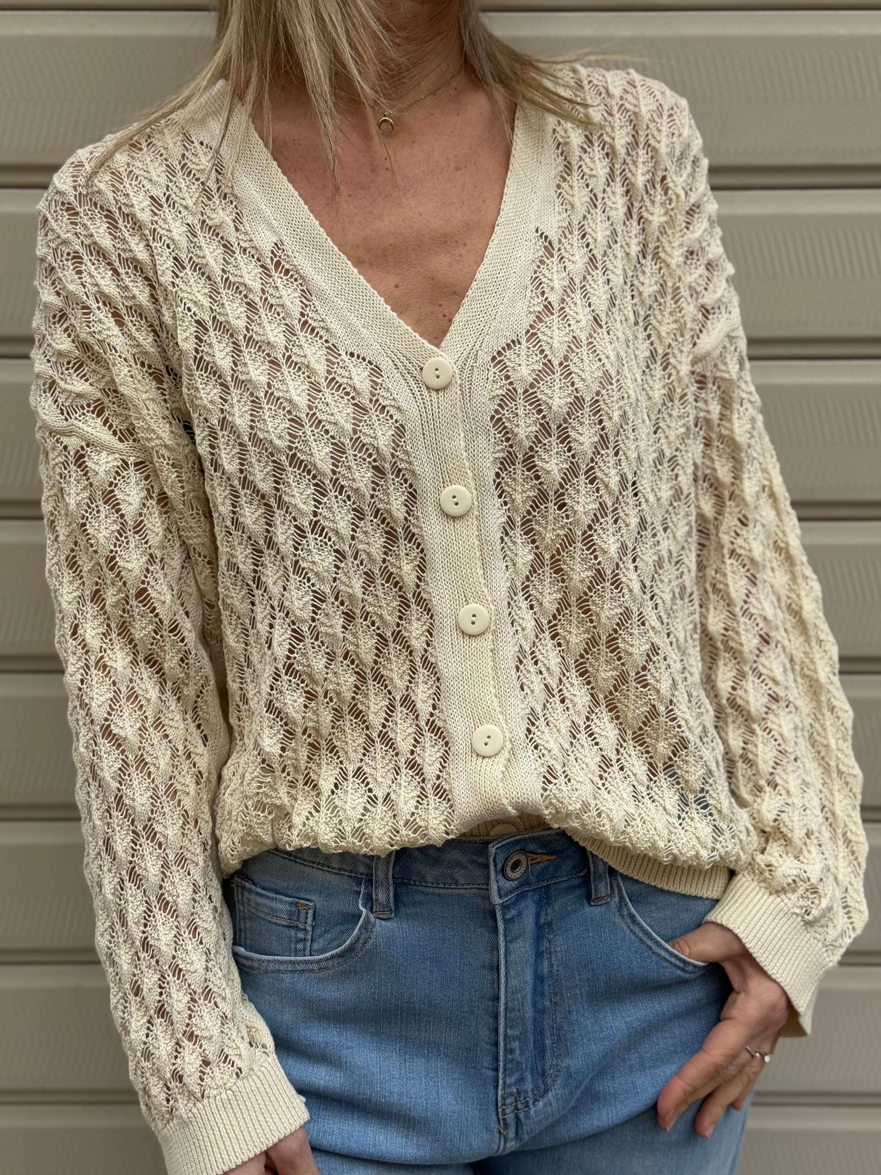 Cardigan traforato kontatto