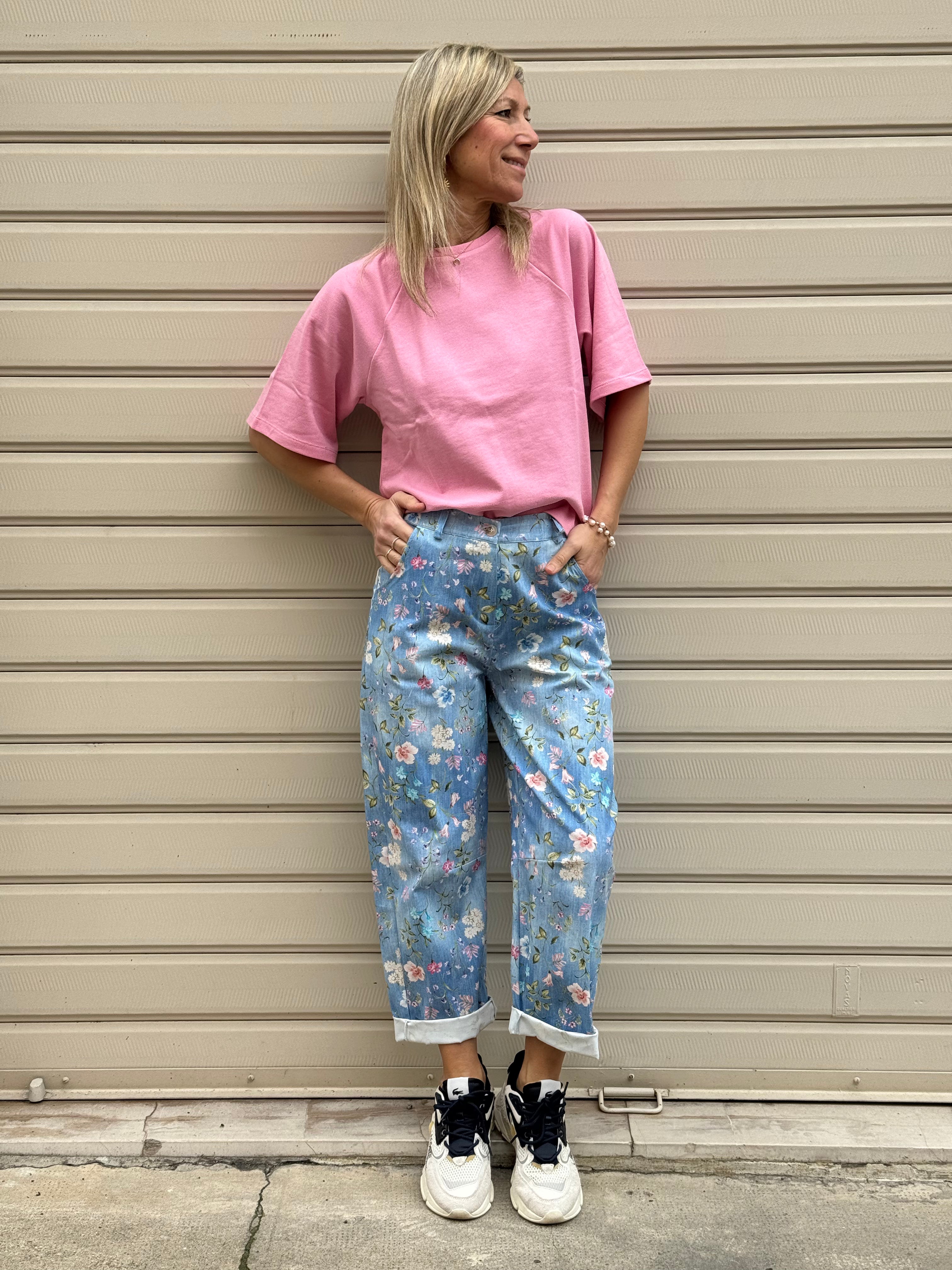 Pantalone floreale adora