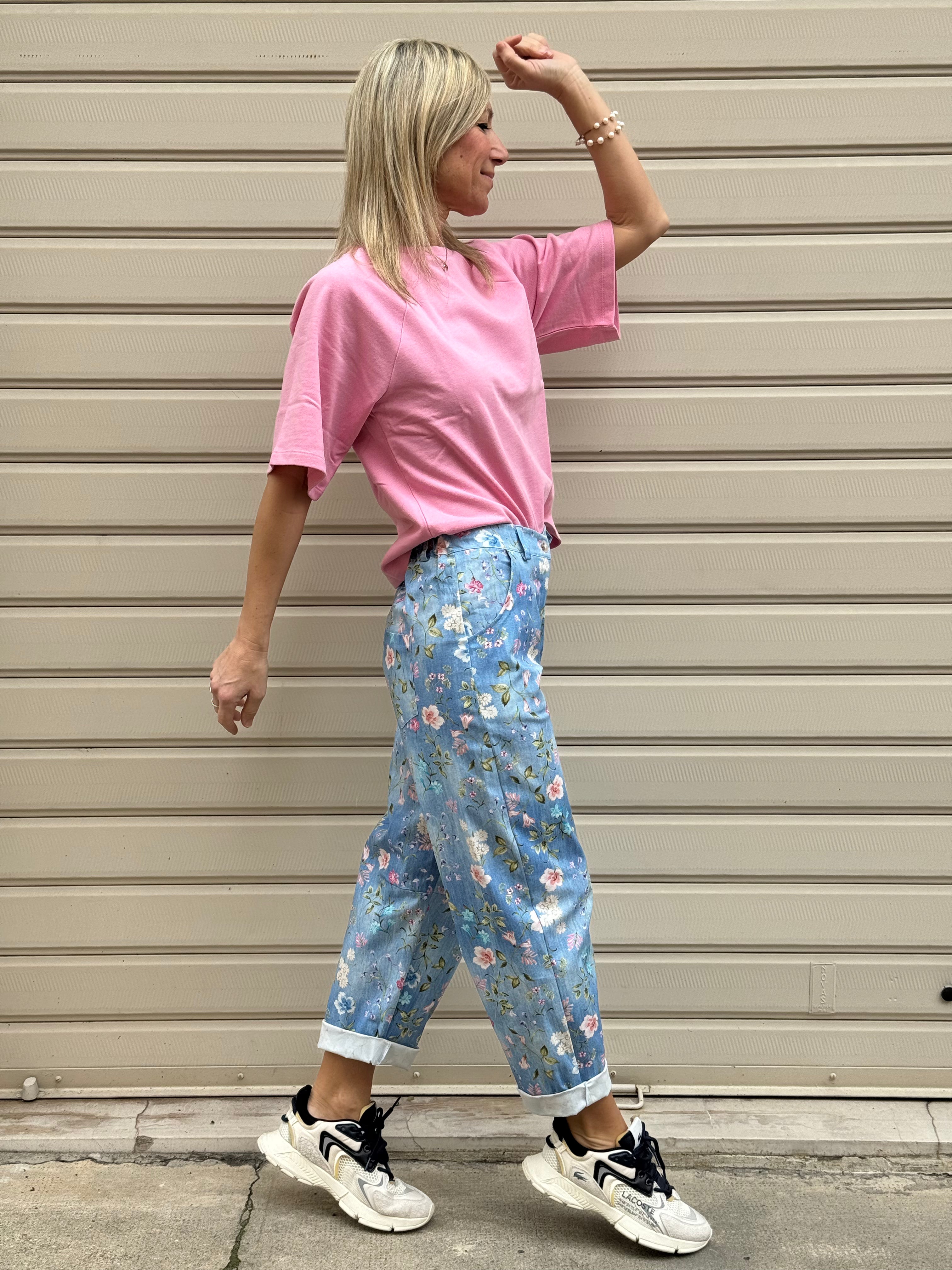 Pantalone floreale adora