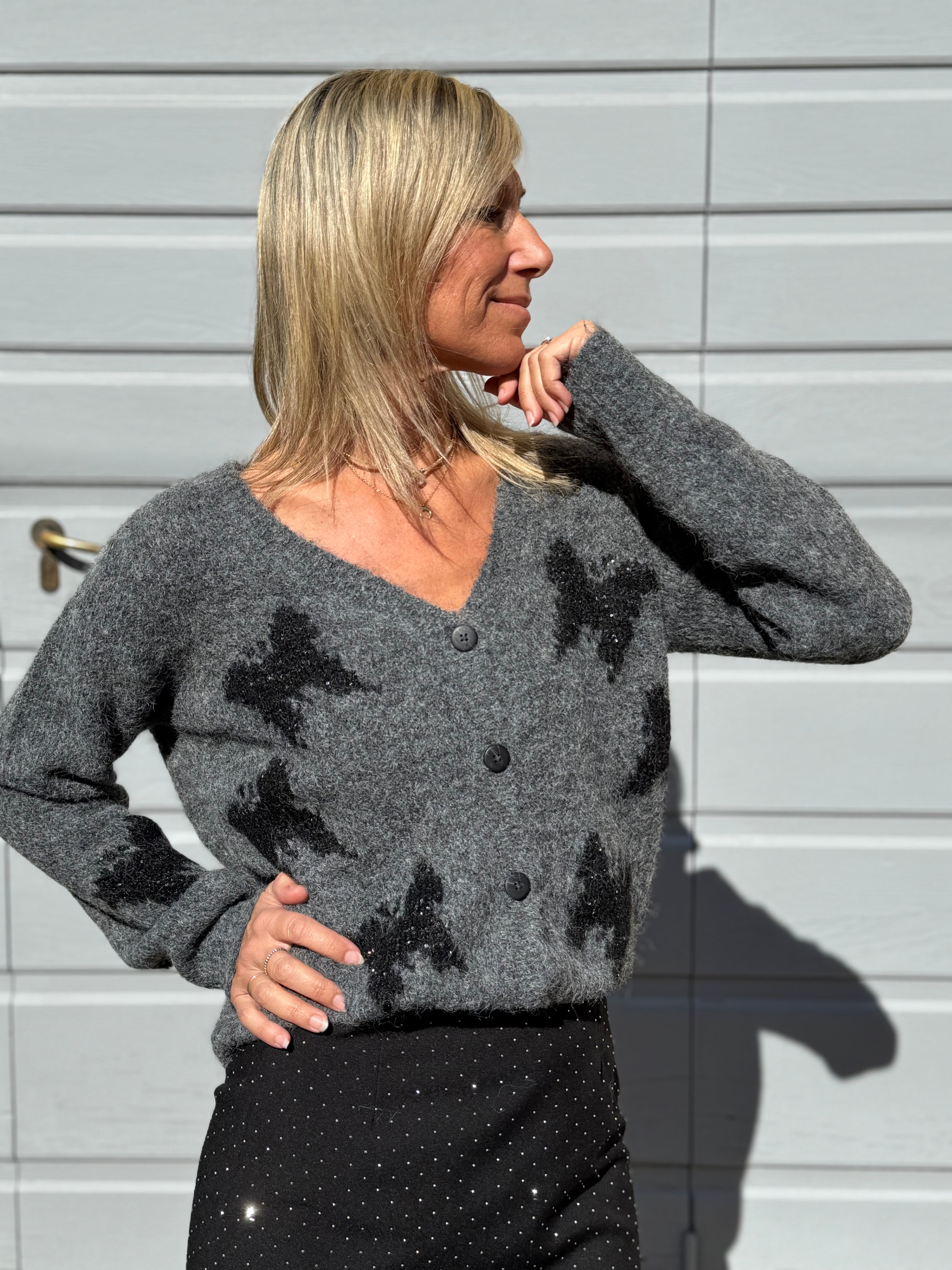 Cardigan farfalle