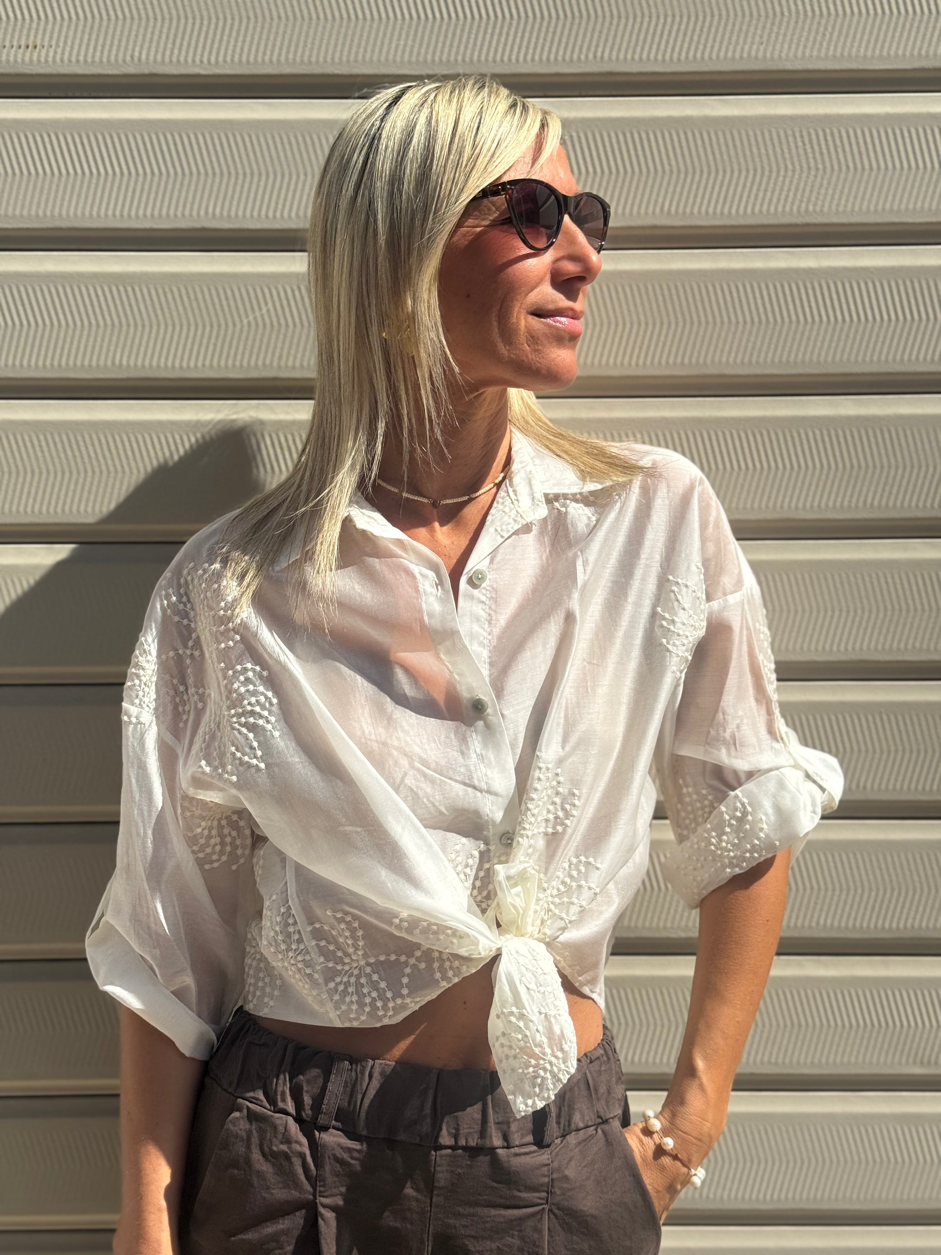 Camicia Lyocell Ricami