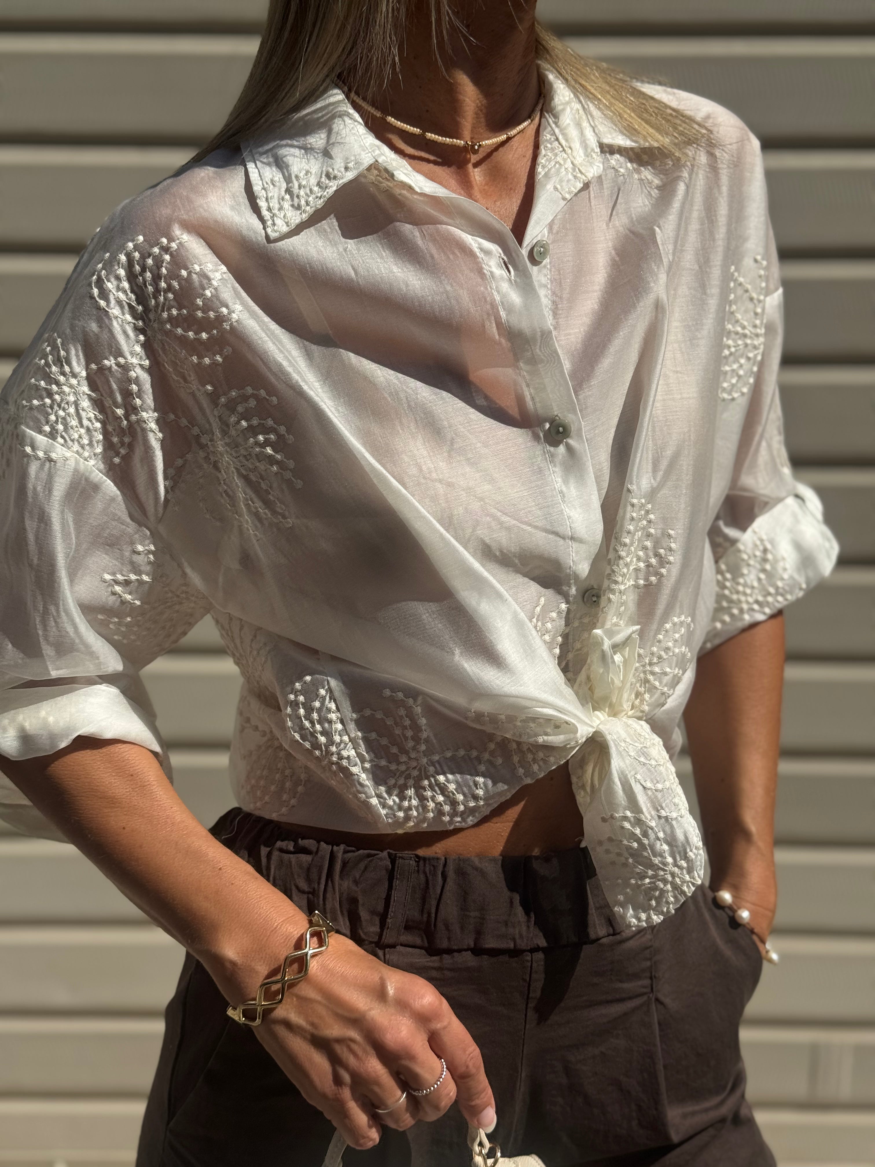 Camicia Lyocell Ricami