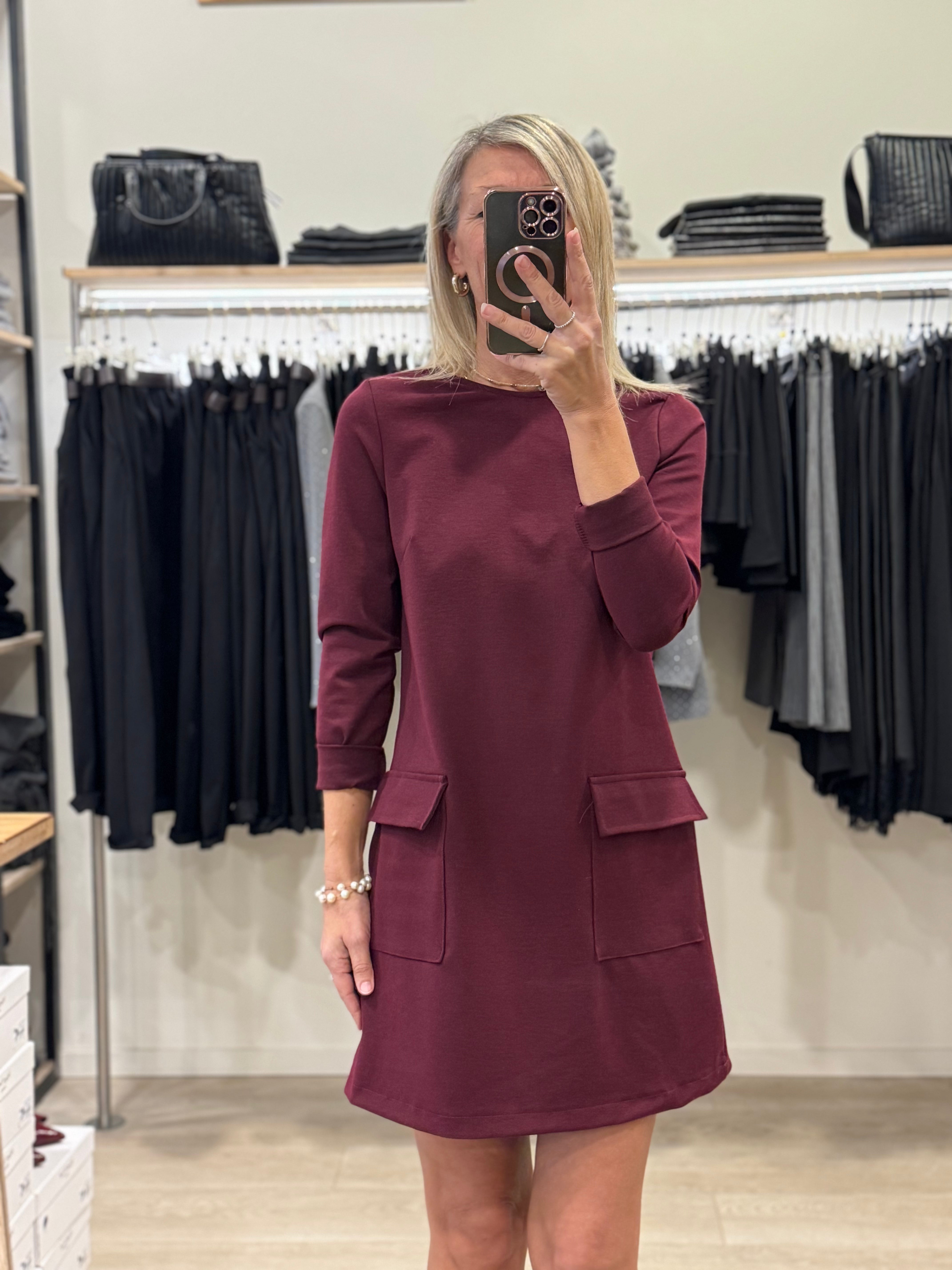 Abito tasche misto lana