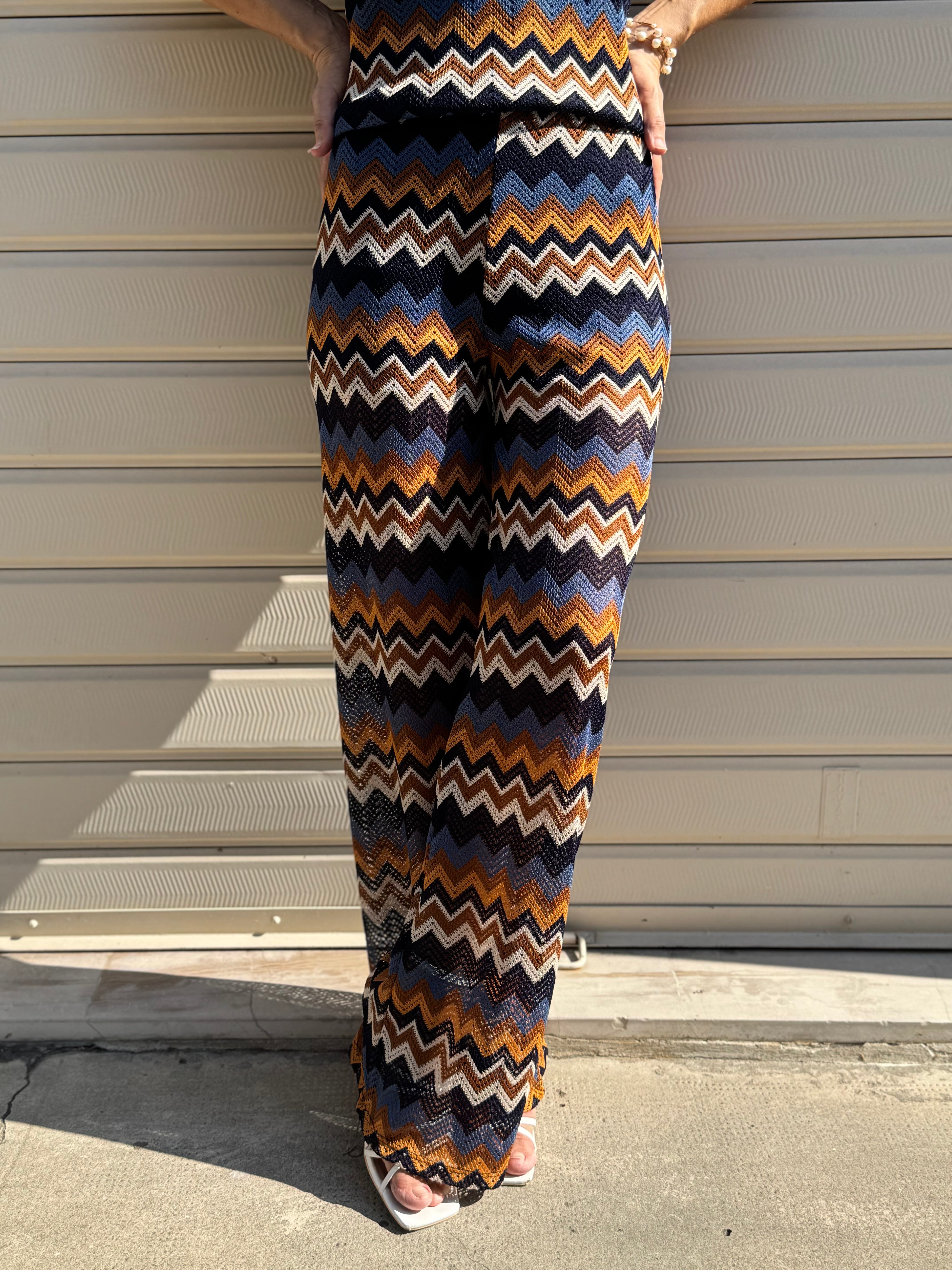 Pantalone fantasia multicolor artigli