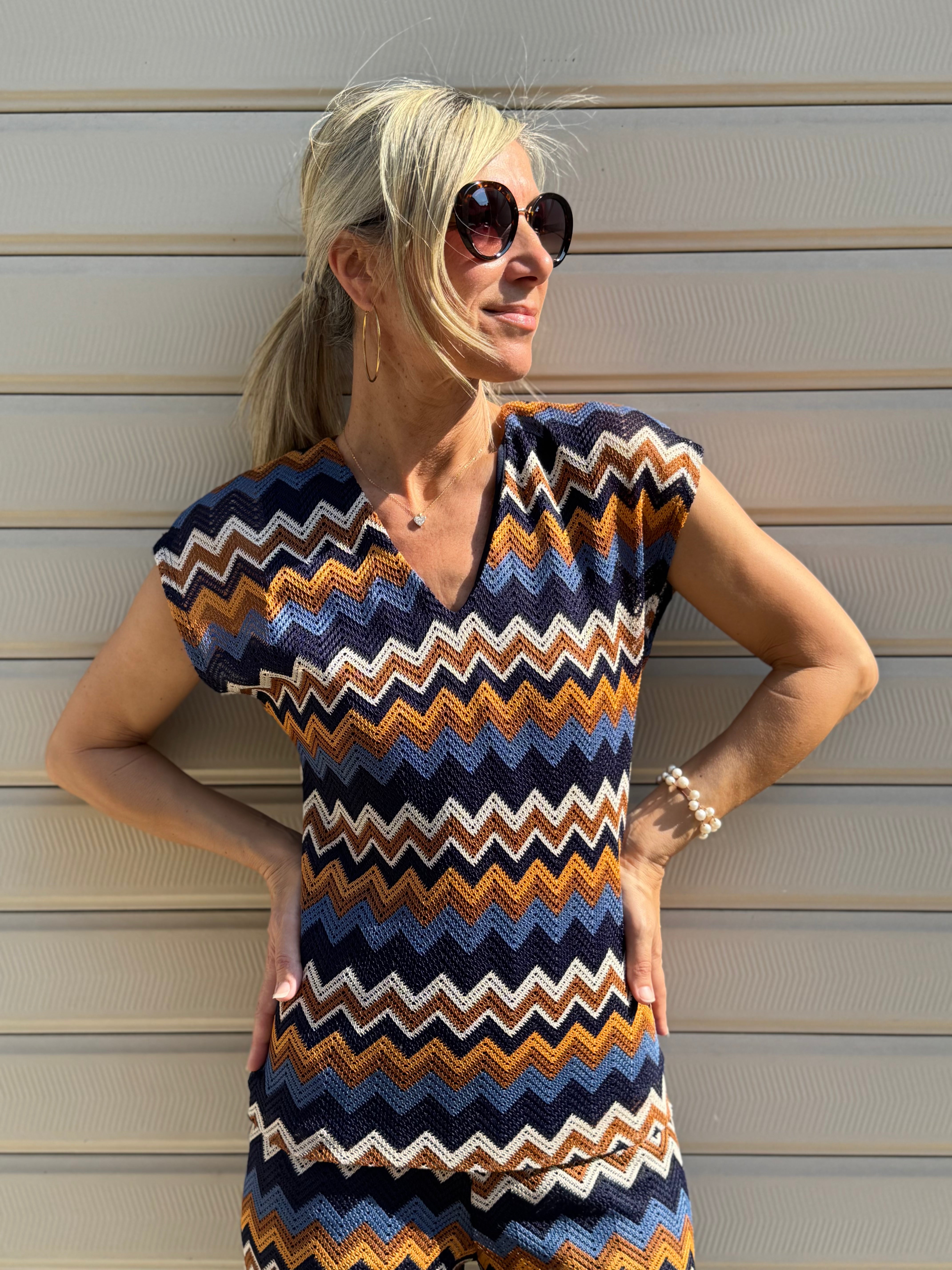 Maglia fantasia multicolor artigli