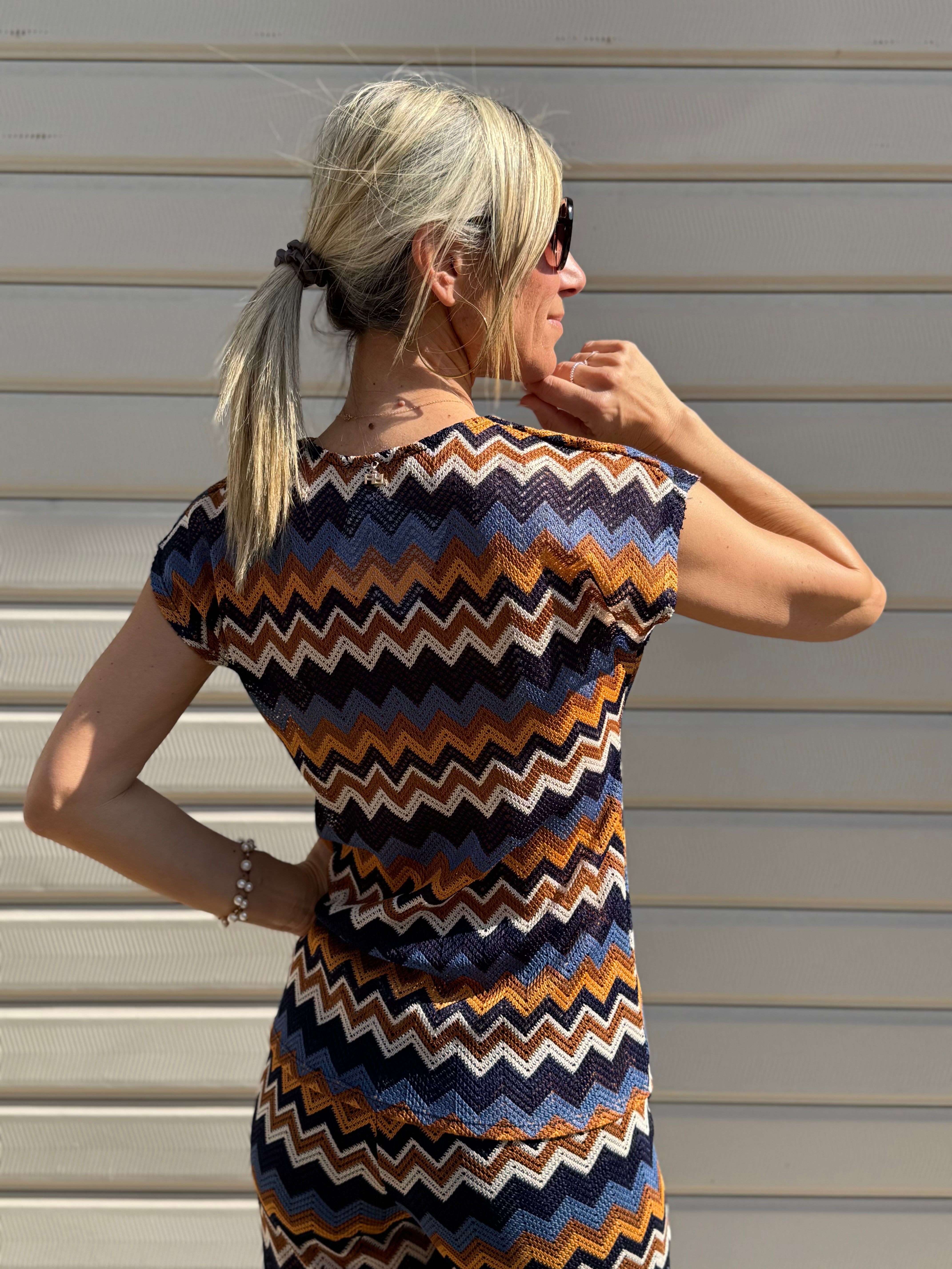 Maglia fantasia multicolor artigli