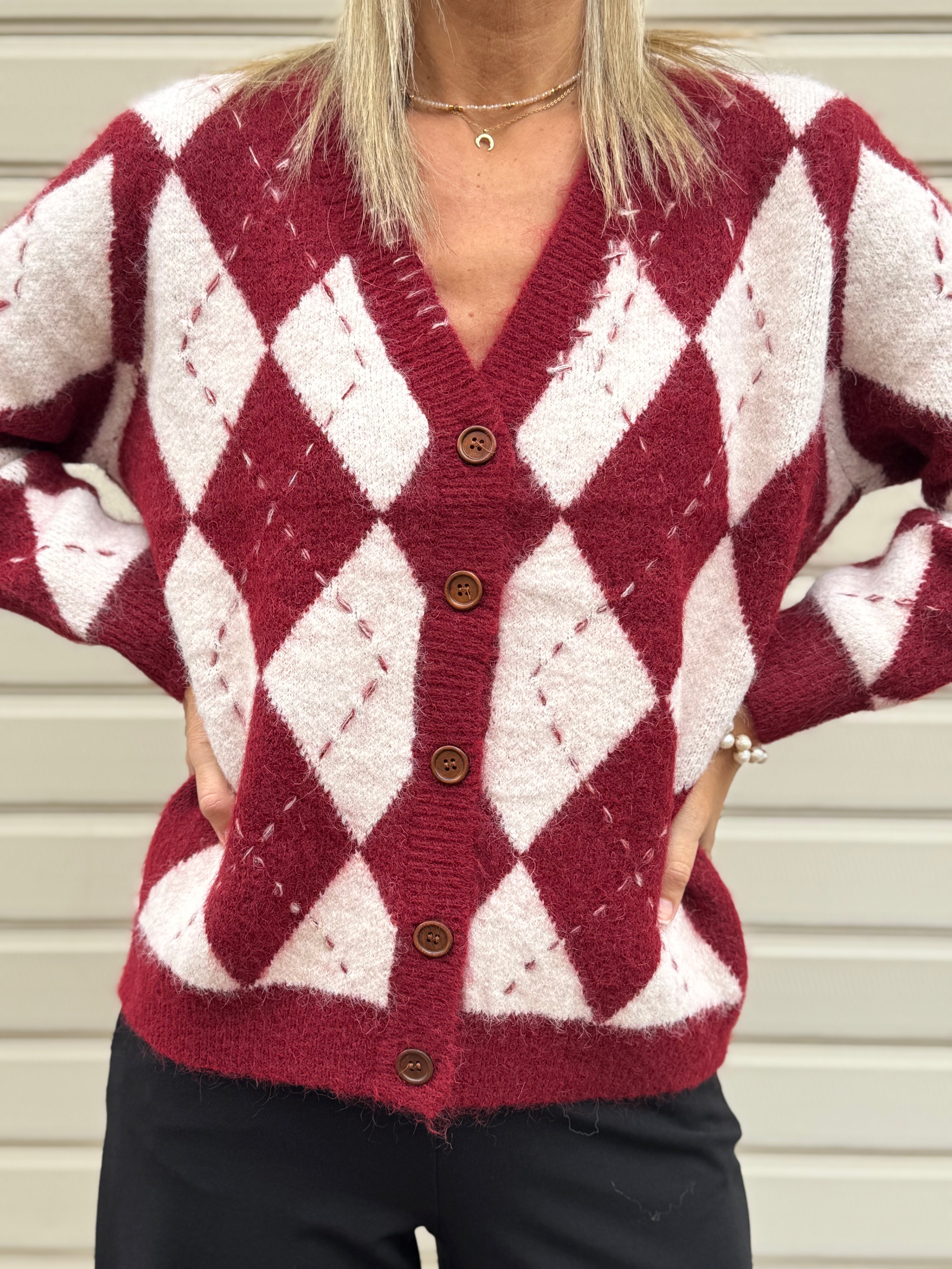 Cardigan rombi adora