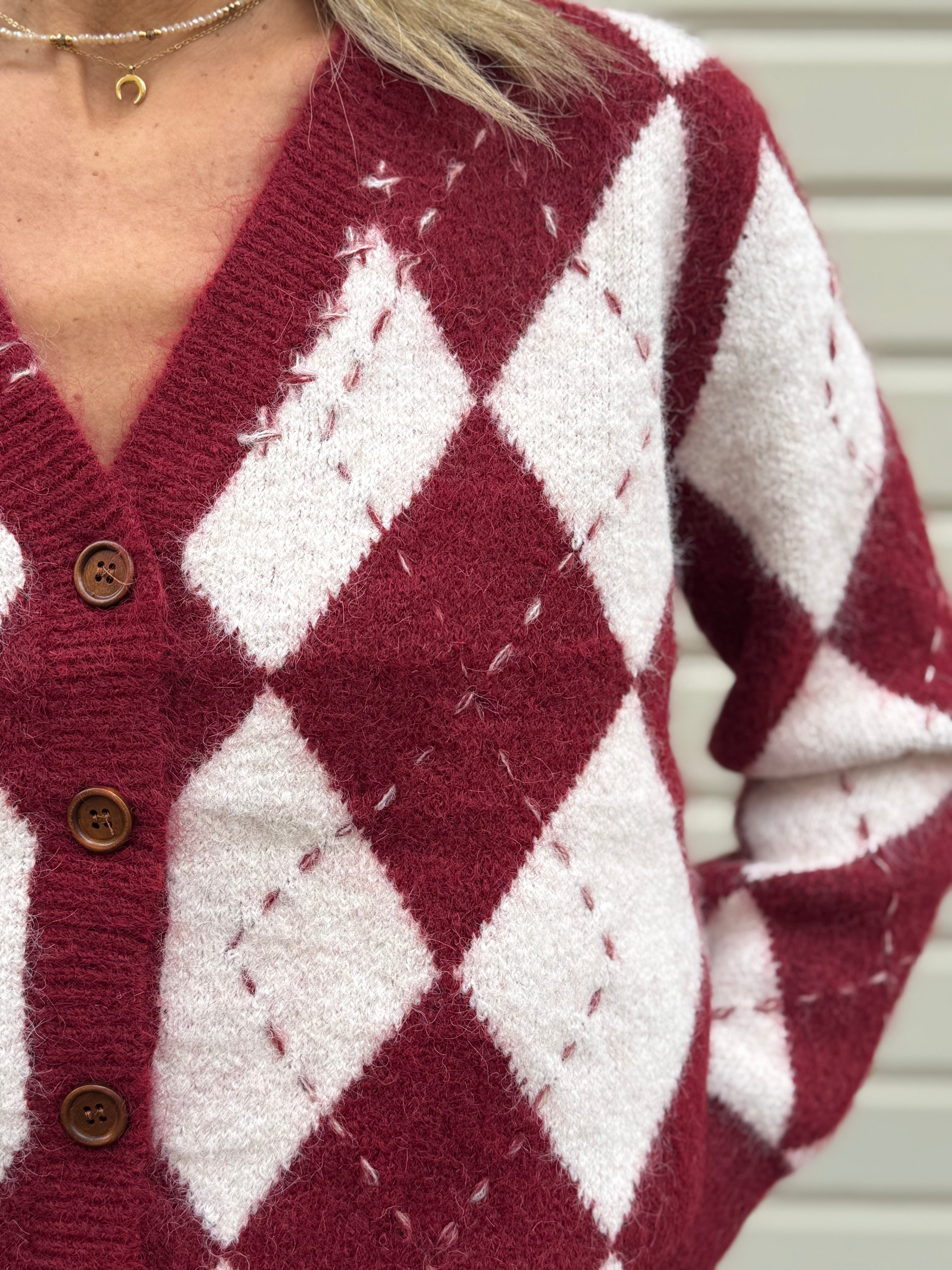 Cardigan rombi adora