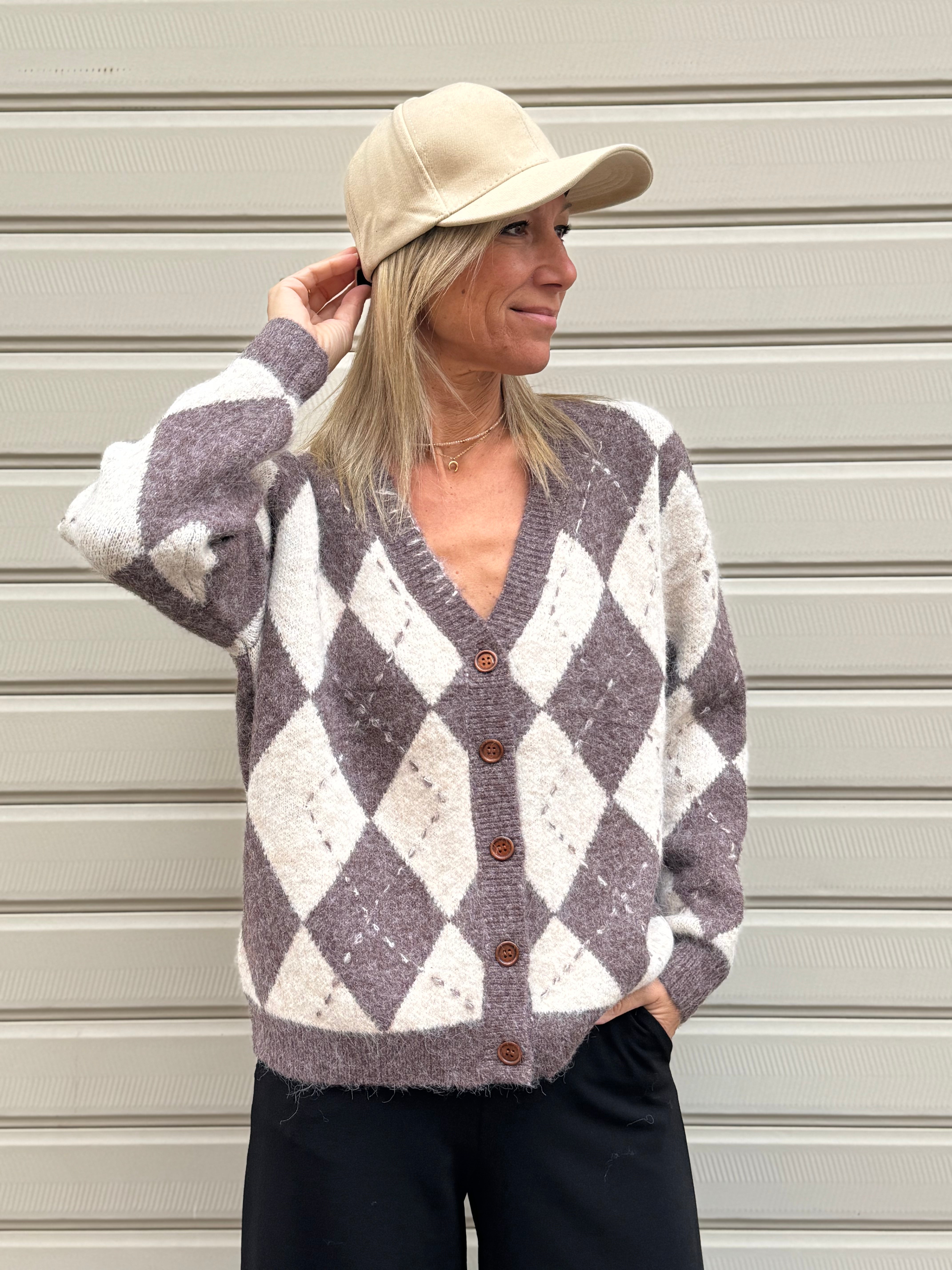 Cardigan rombi adora