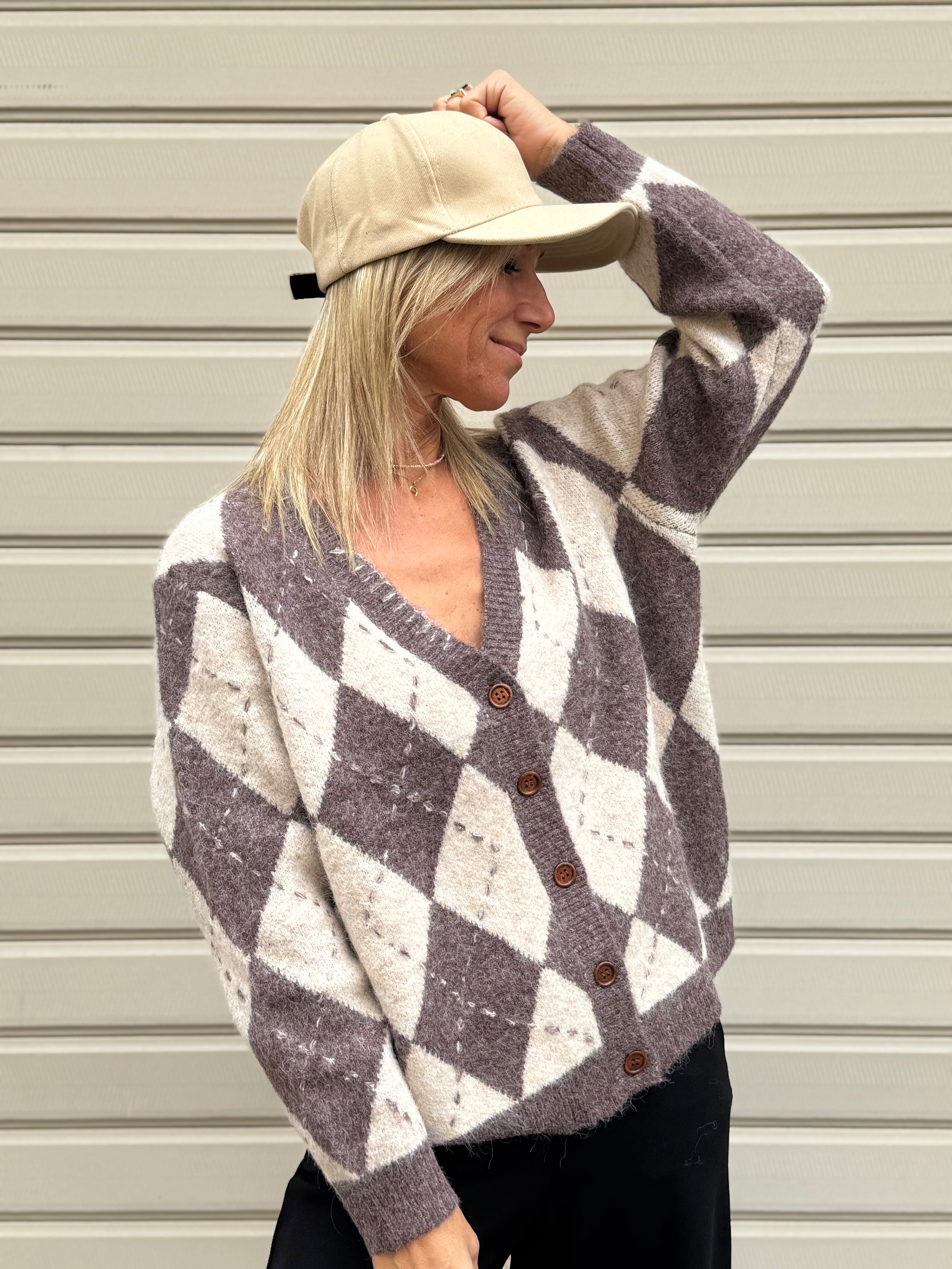 Cardigan rombi adora