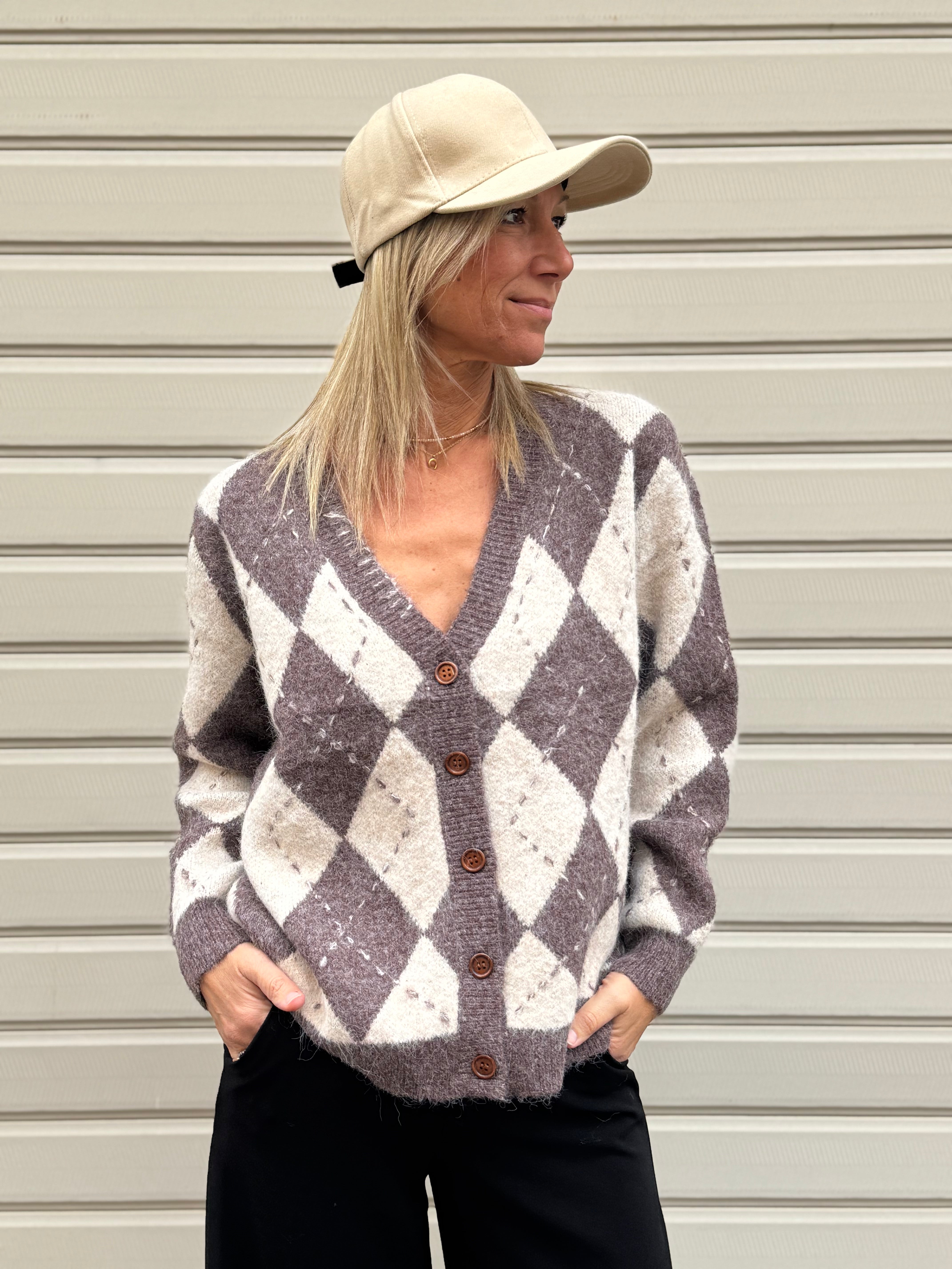 Cardigan rombi adora