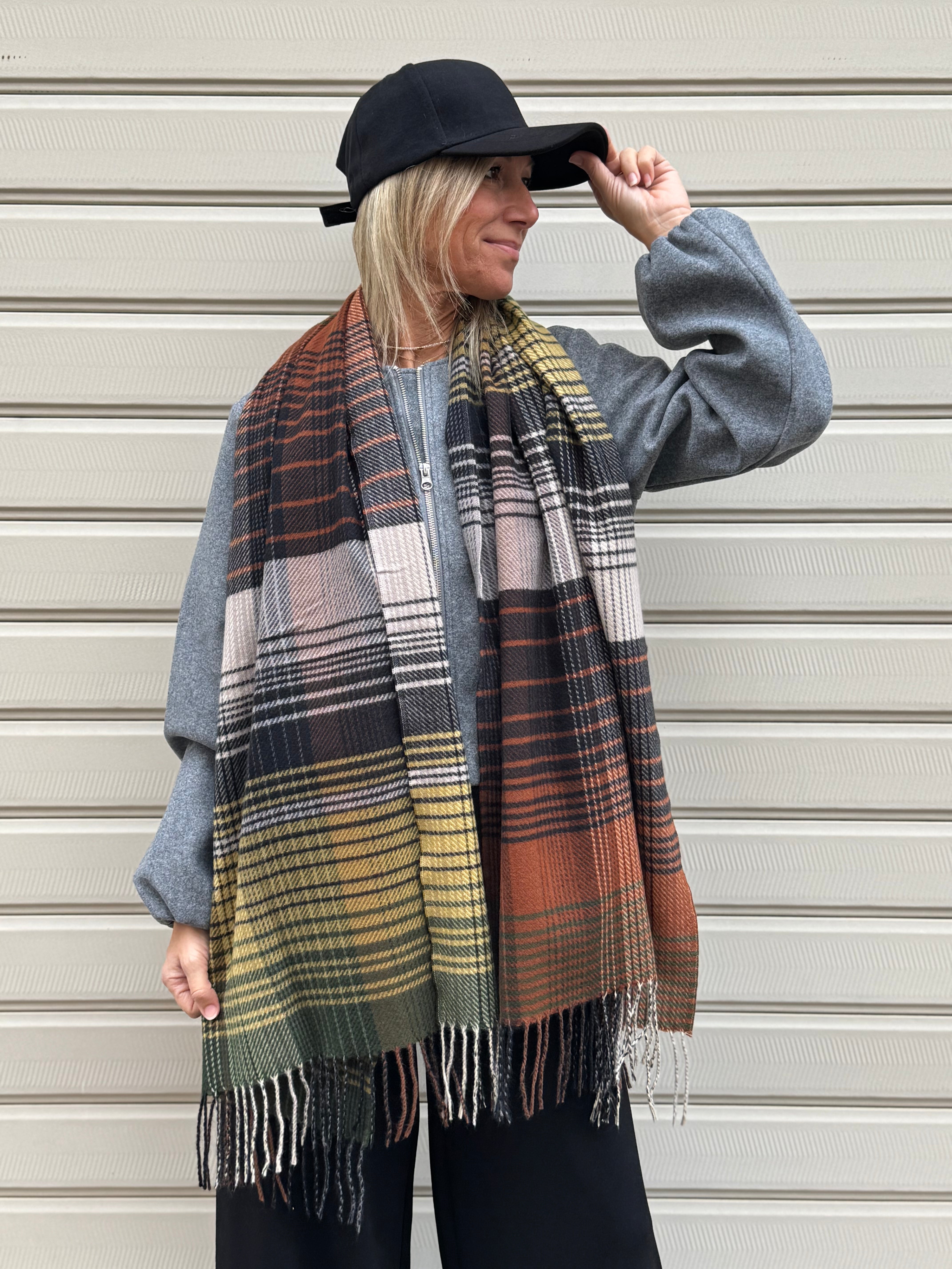 Sciarpa check multicolor adora