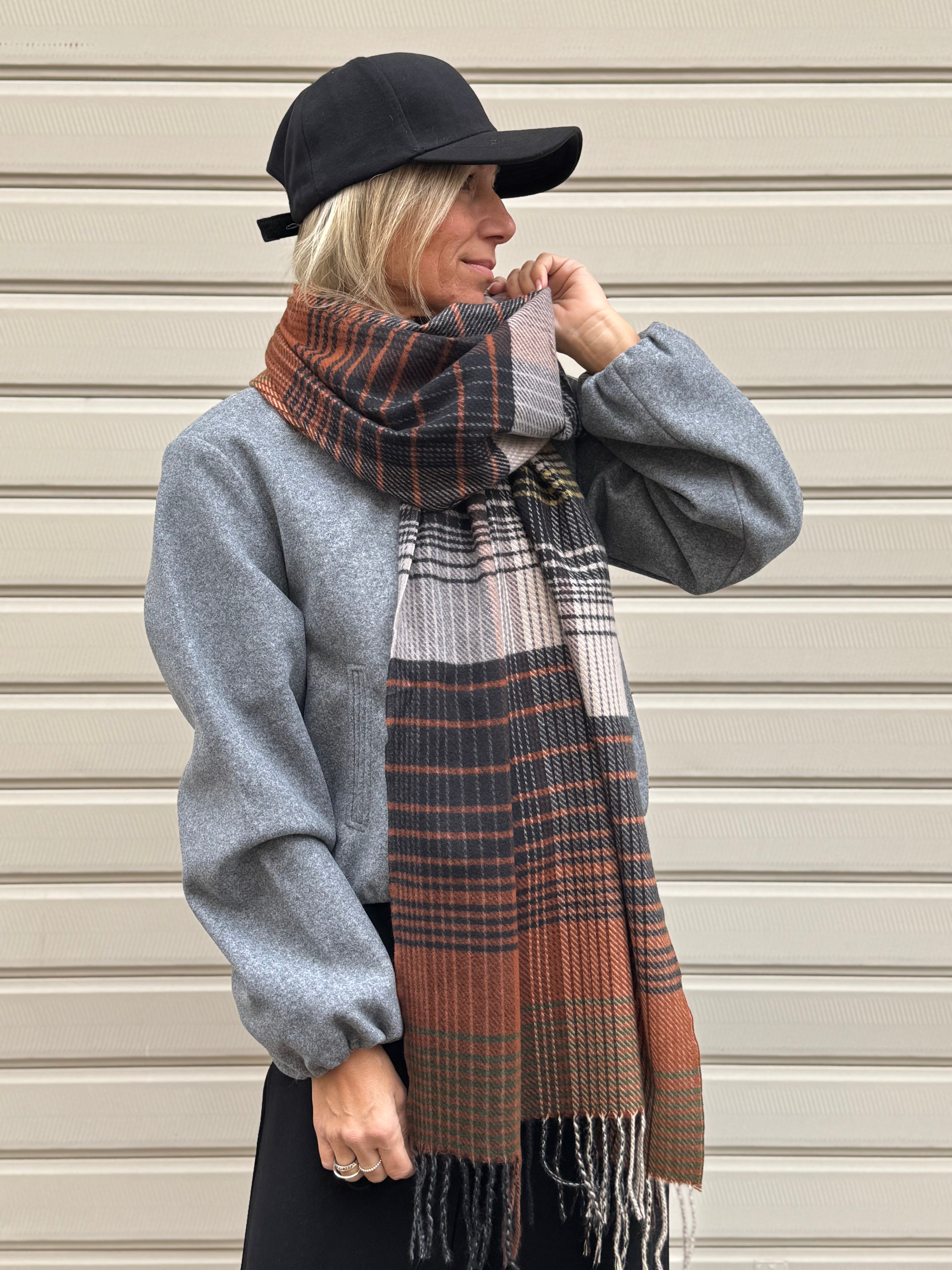 Sciarpa check multicolor adora