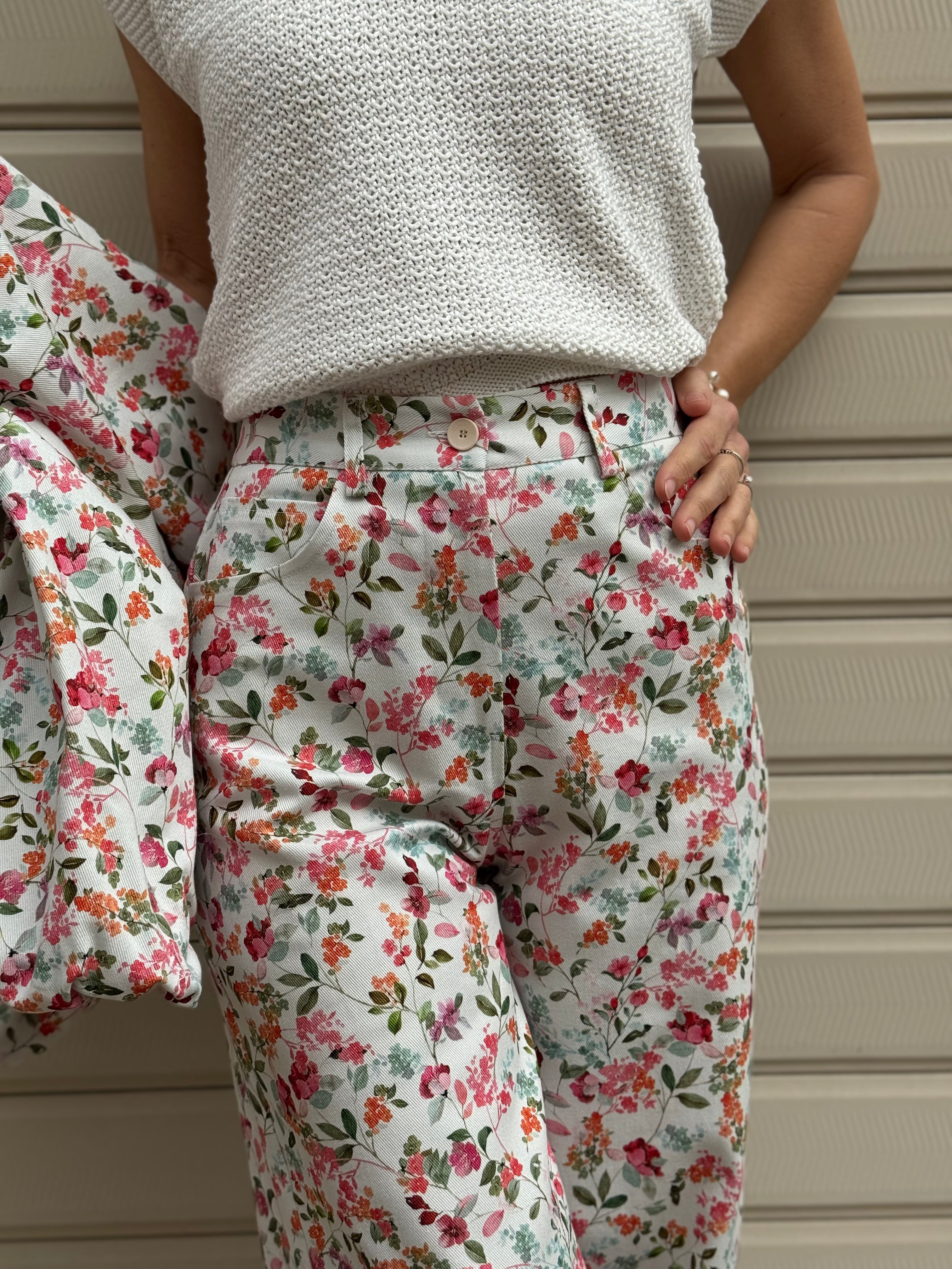 Jeans floreale imperial