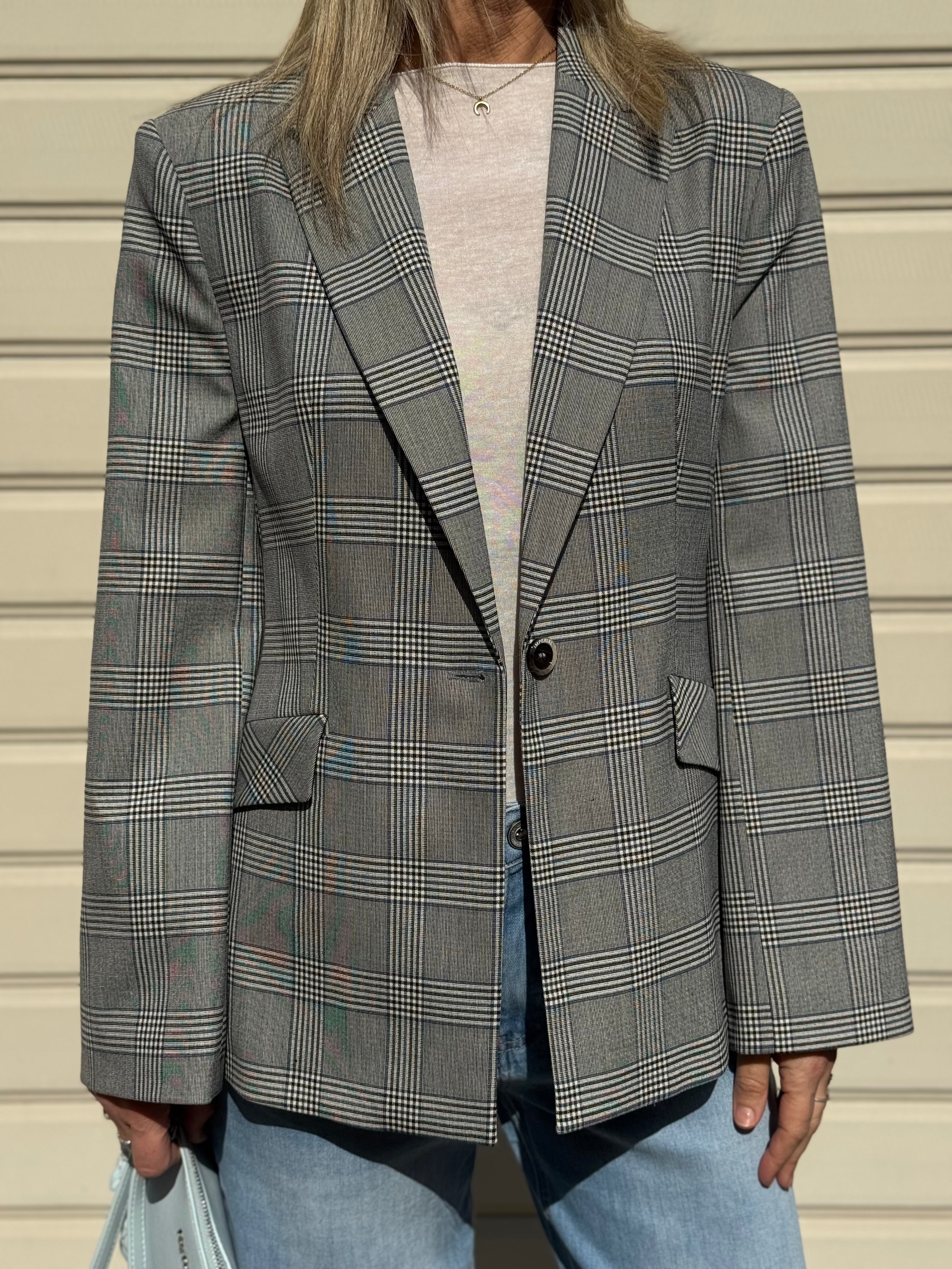 Blazer check manica spacco imperial