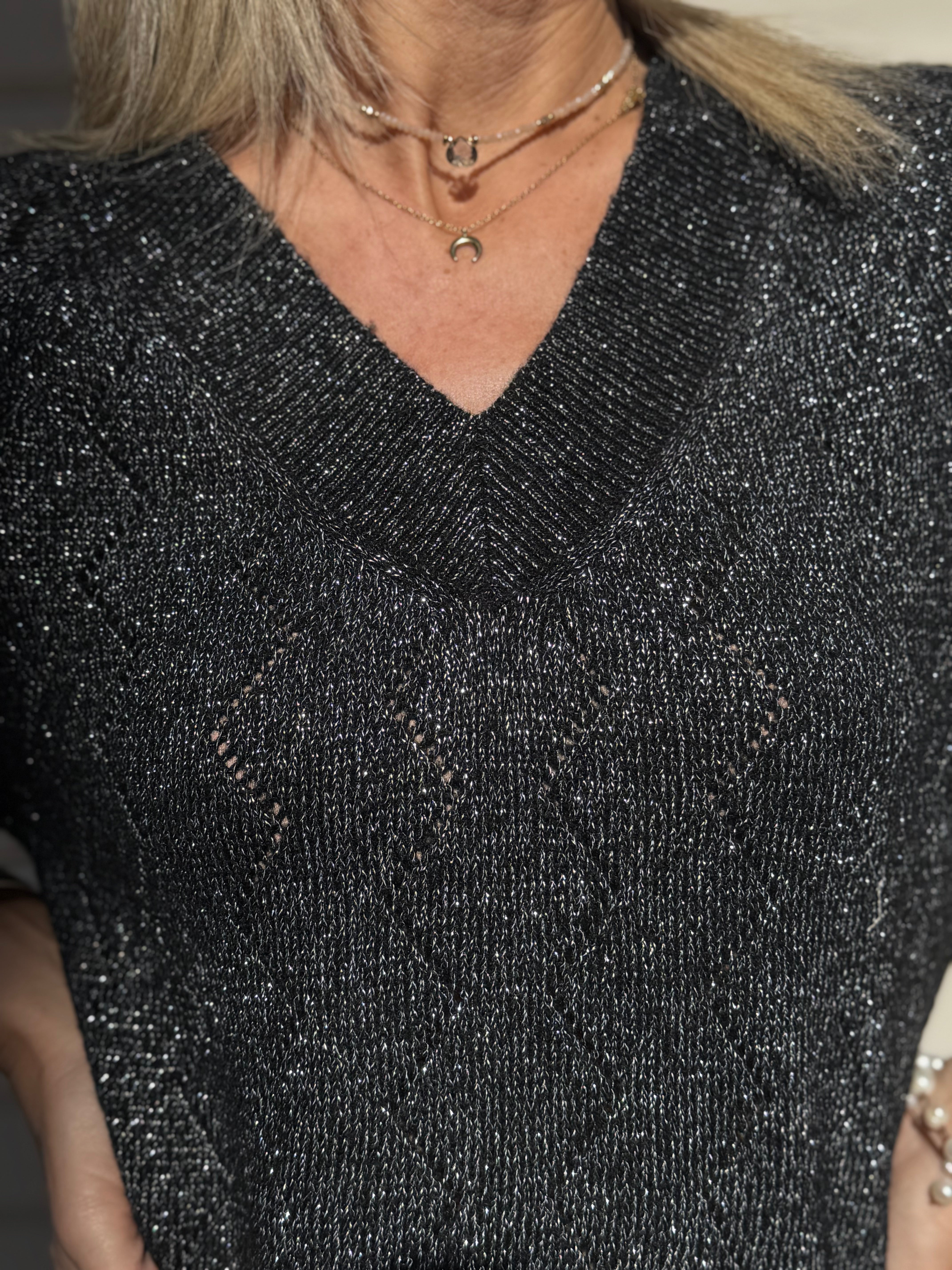 Maglia v glitter traforata jdy