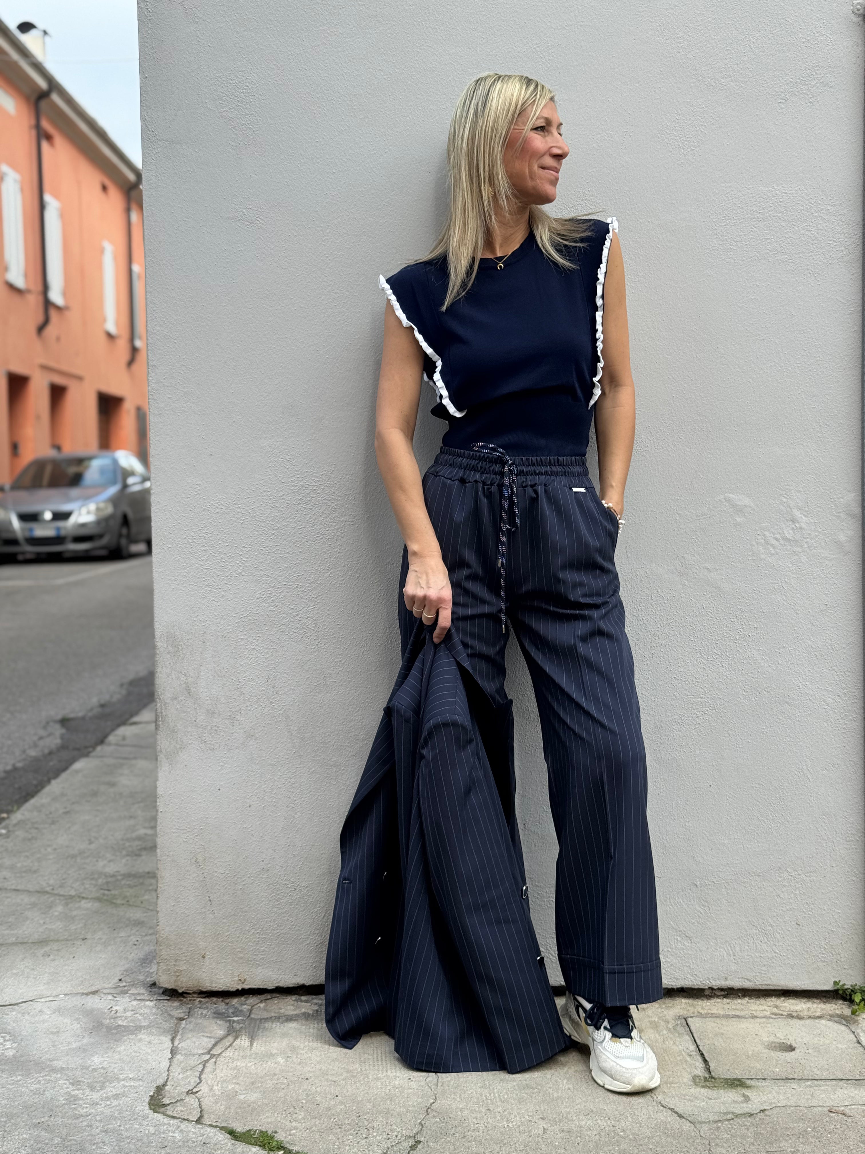 Pantalone gessato mimì