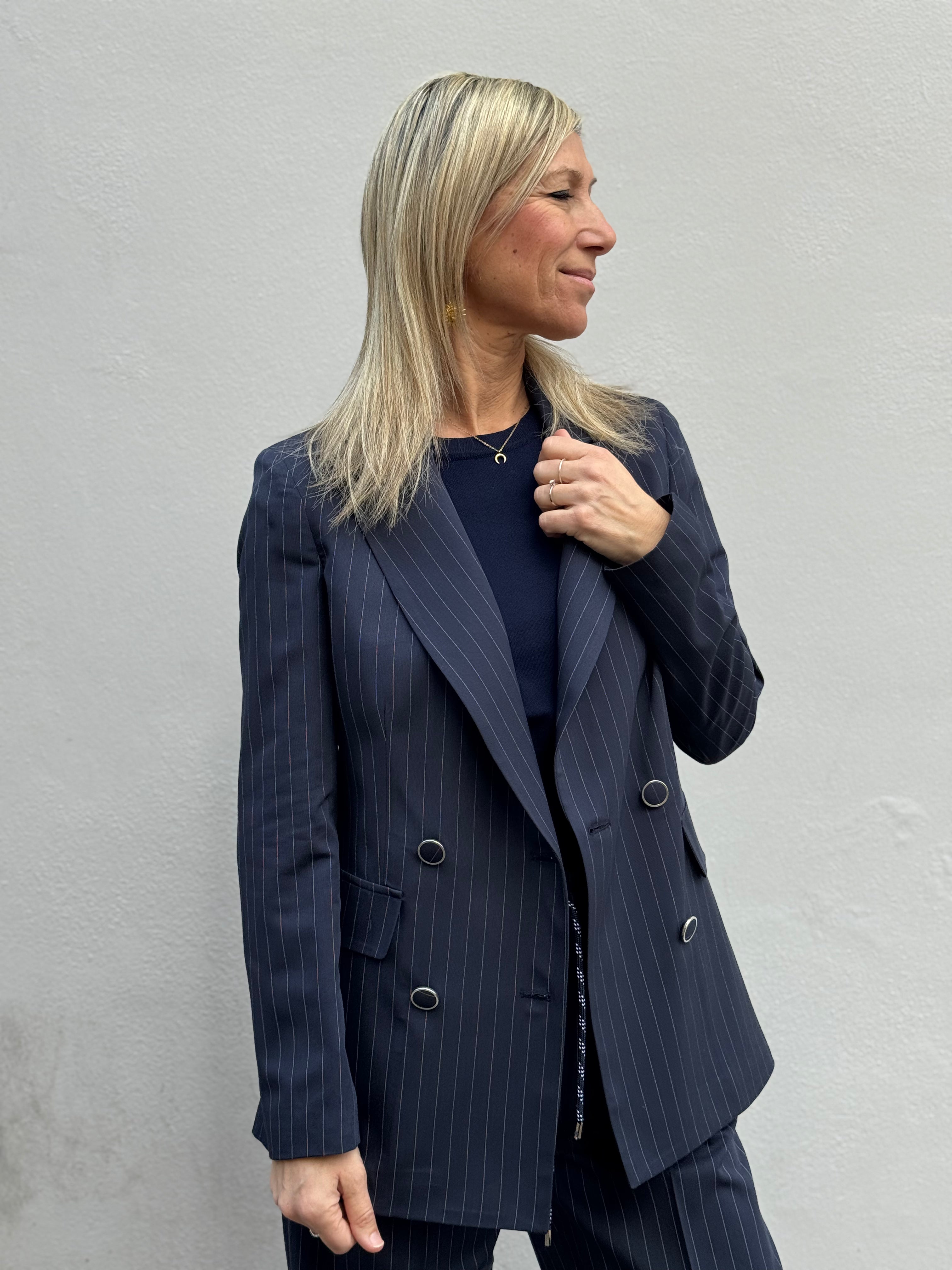 Blazer gessato mimì