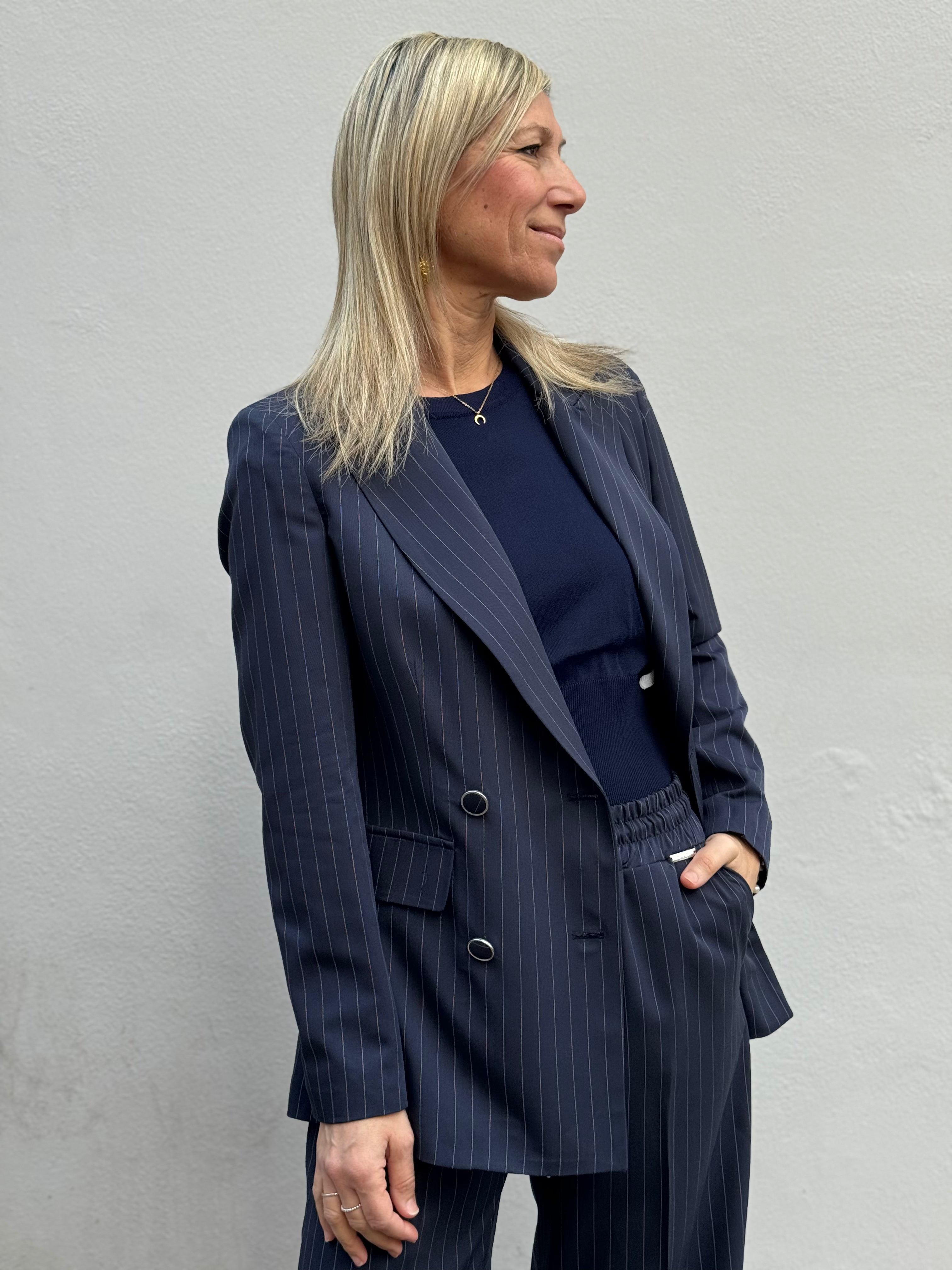 Blazer gessato mimì