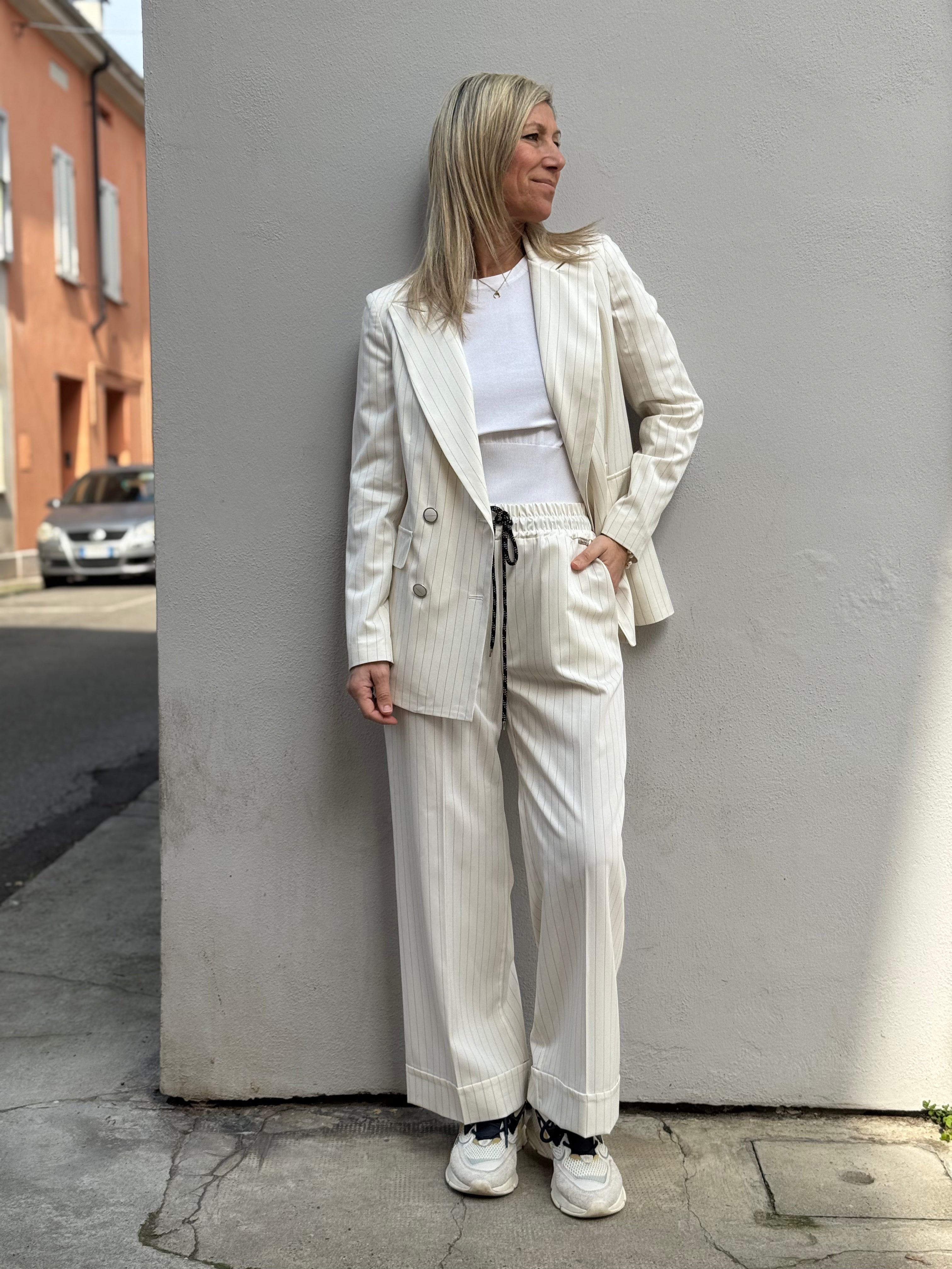 Blazer gessato mimì