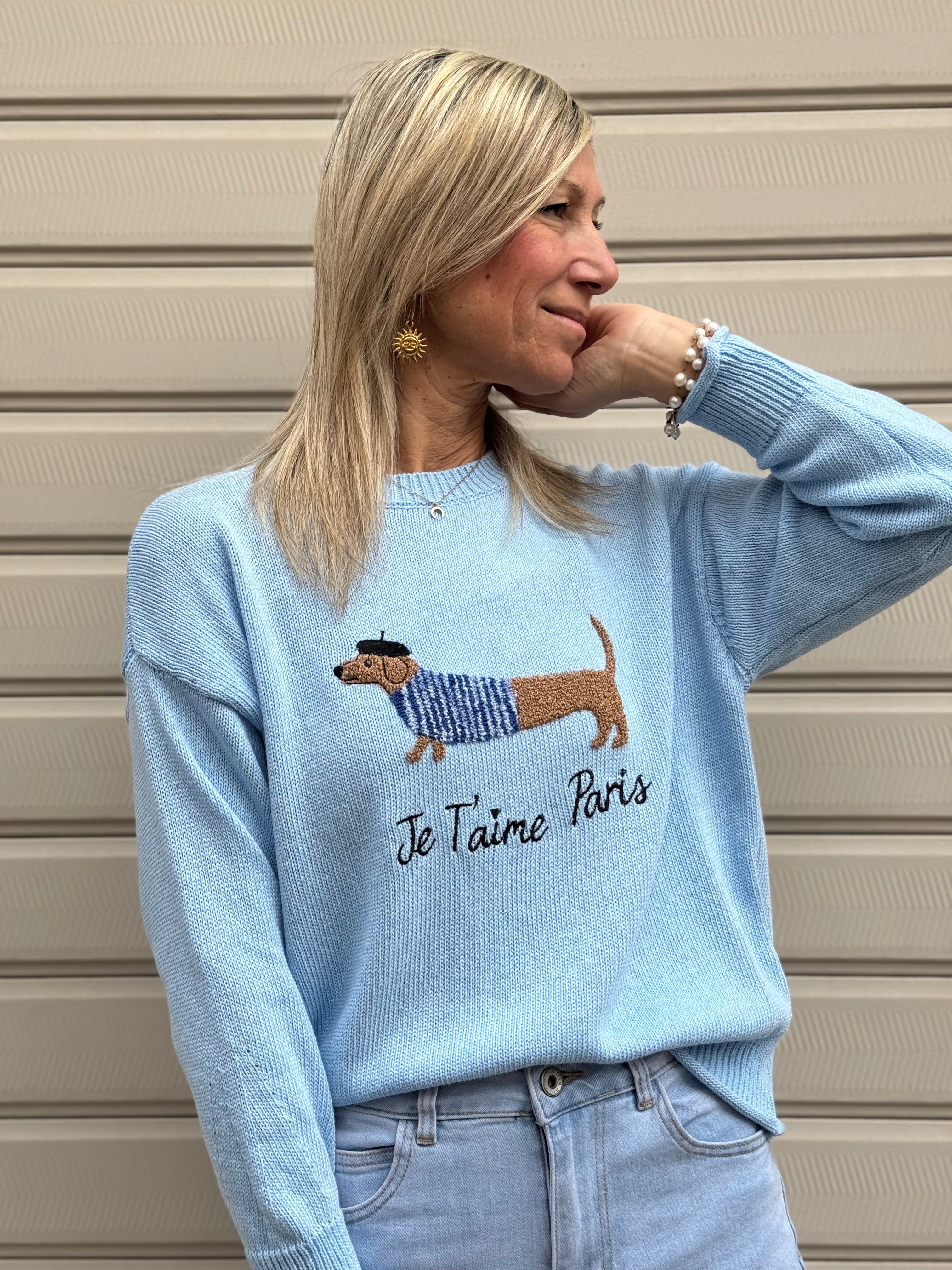 Maglia cotone bassotto adora