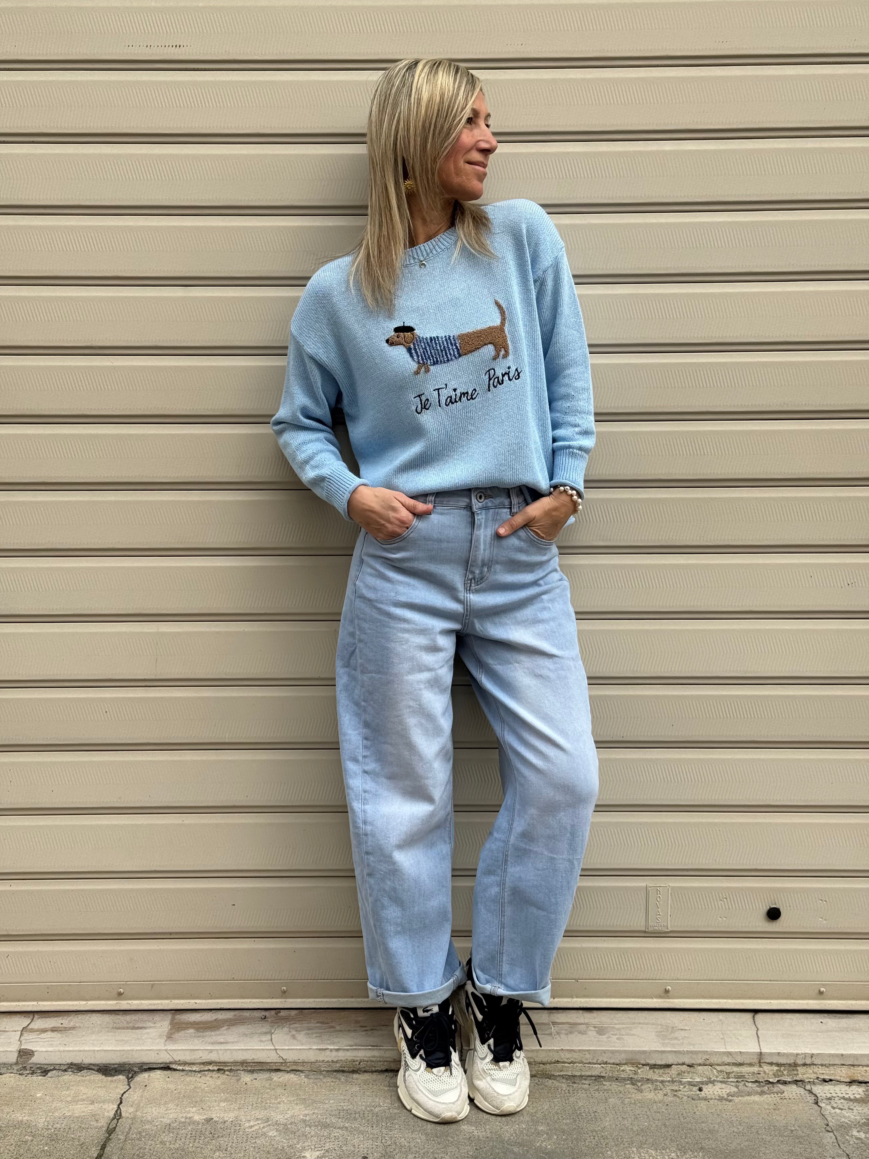 Maglia cotone bassotto adora