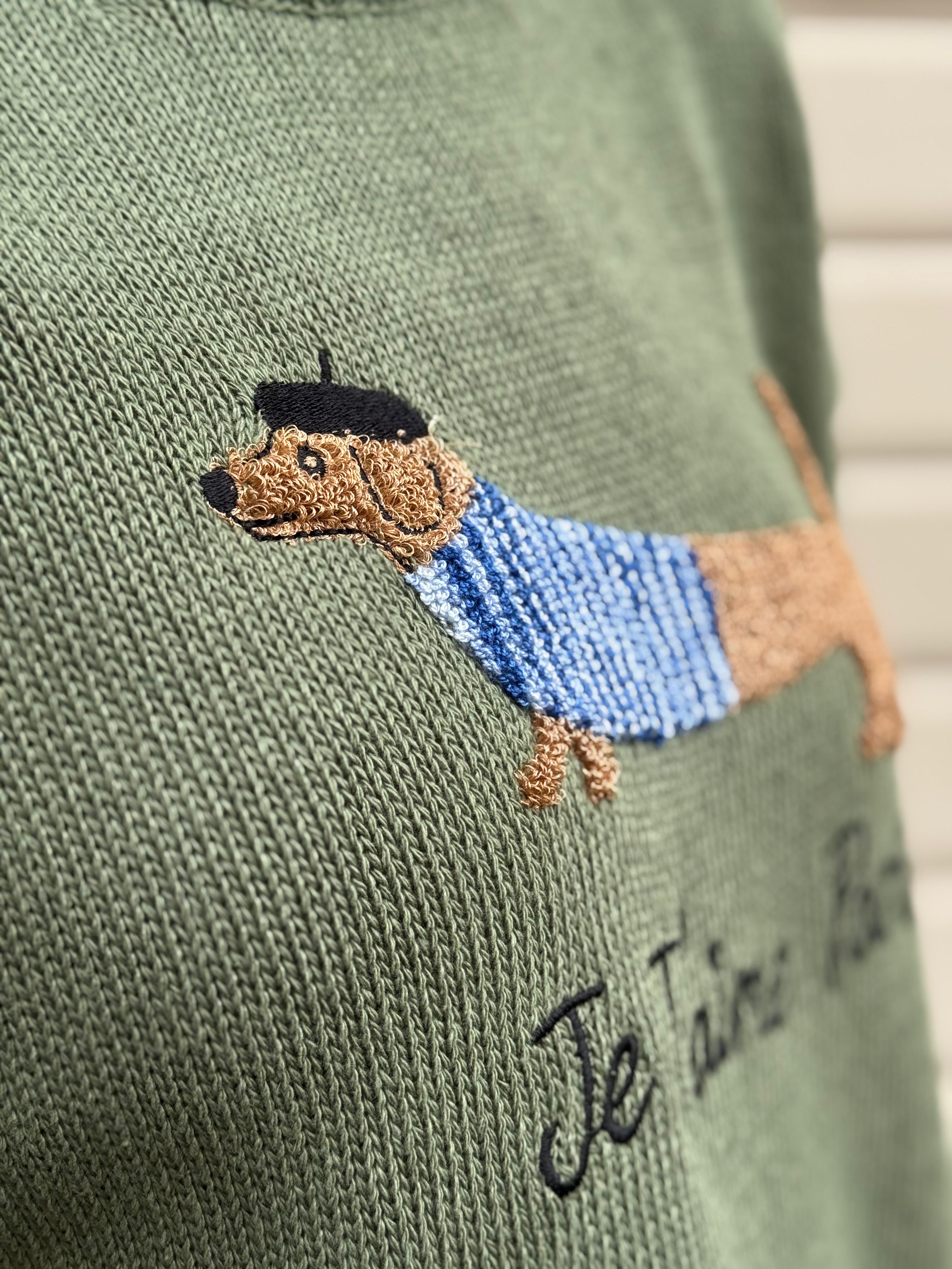 Maglia cotone bassotto adora