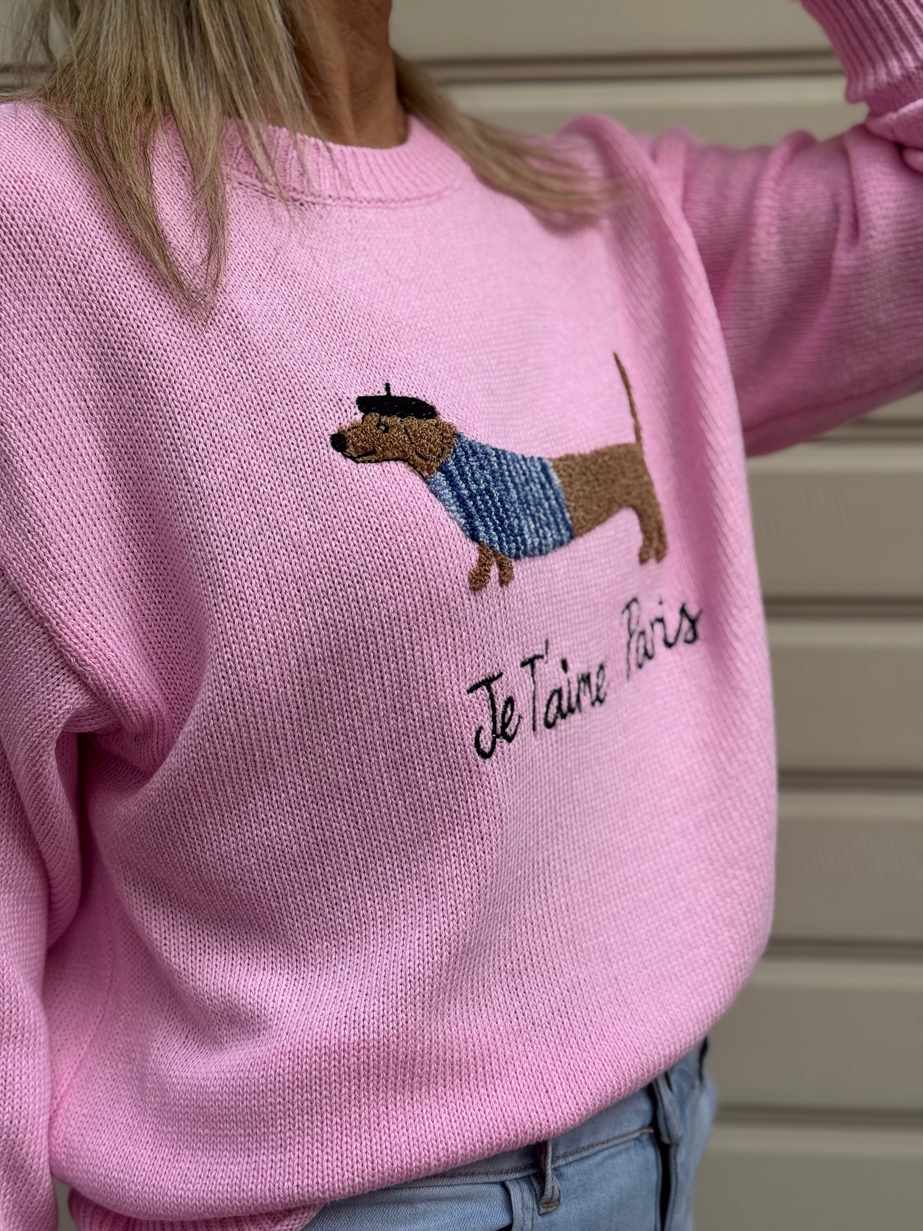 Maglia cotone bassotto adora