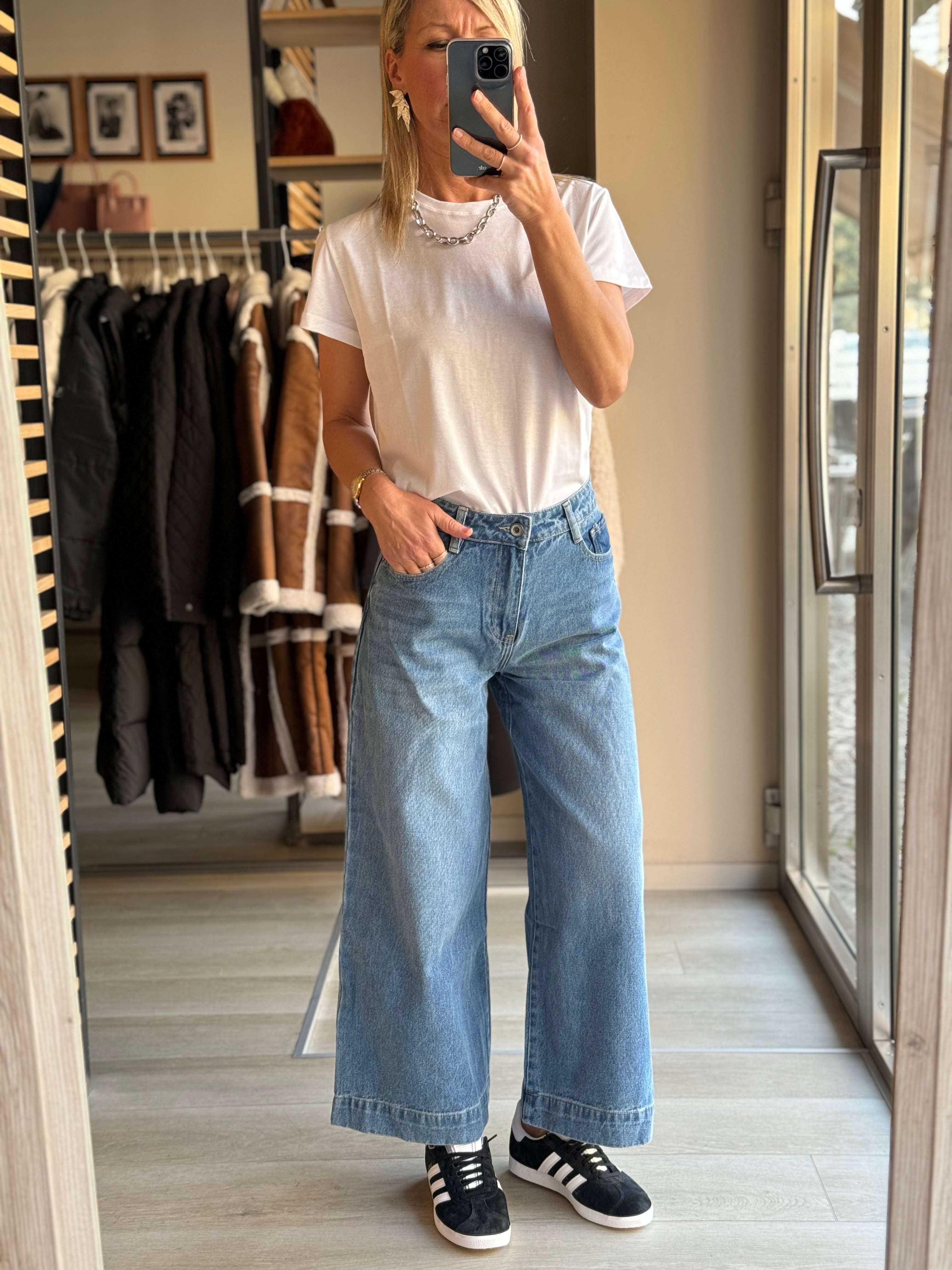 Jeans Palazzo Cropped