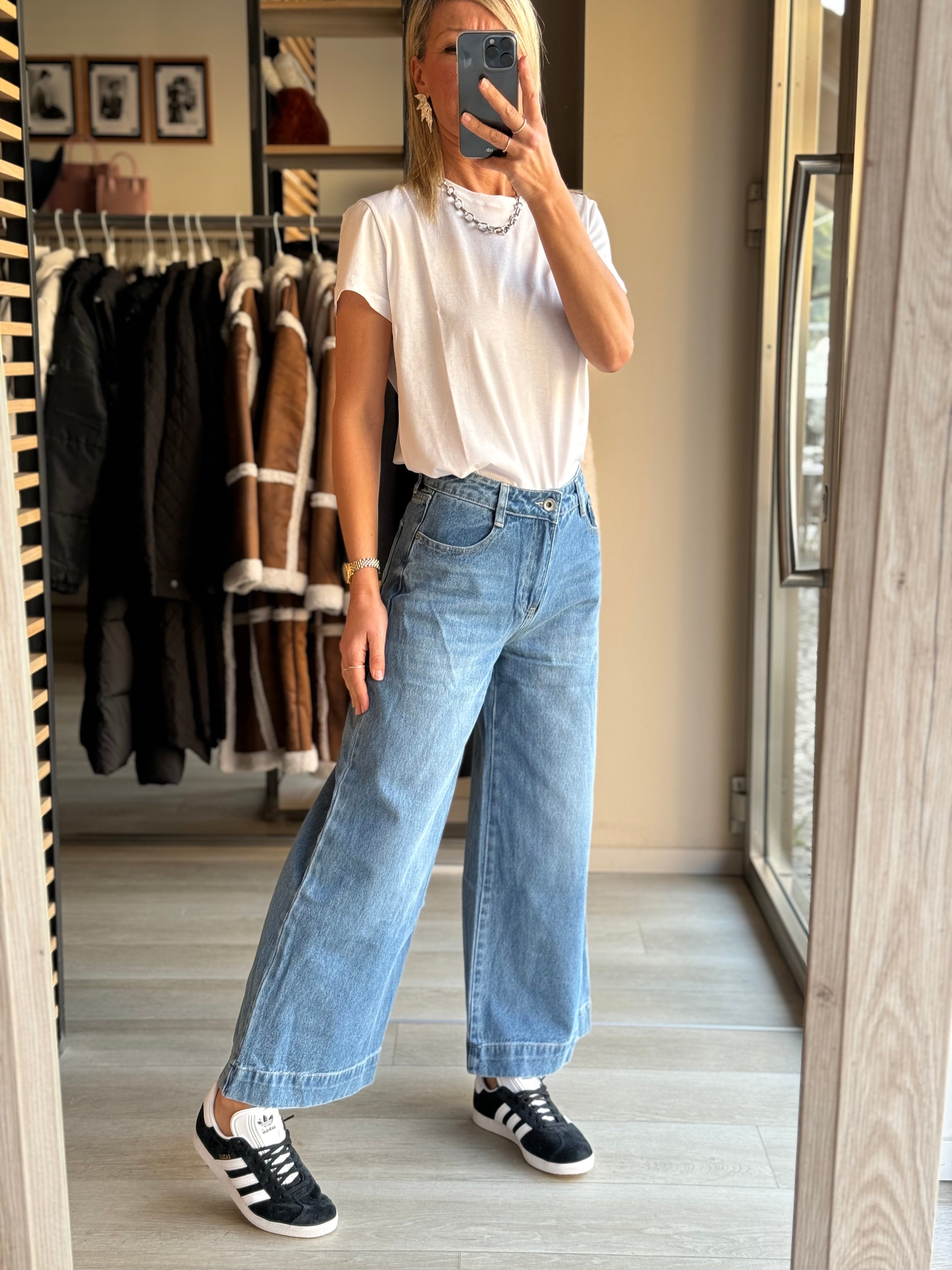 Jeans Palazzo Cropped