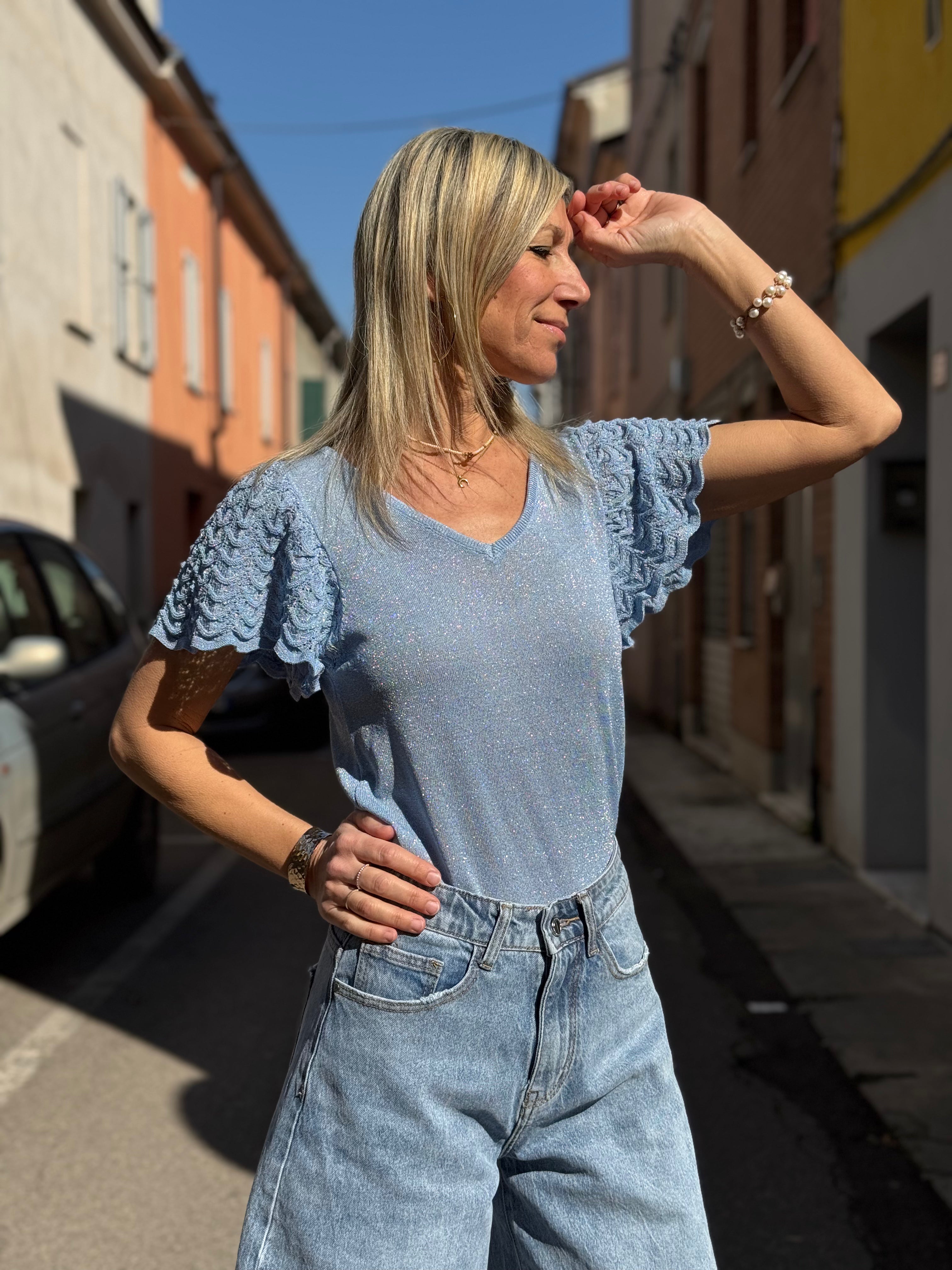 Maglia manica farfalla artigli