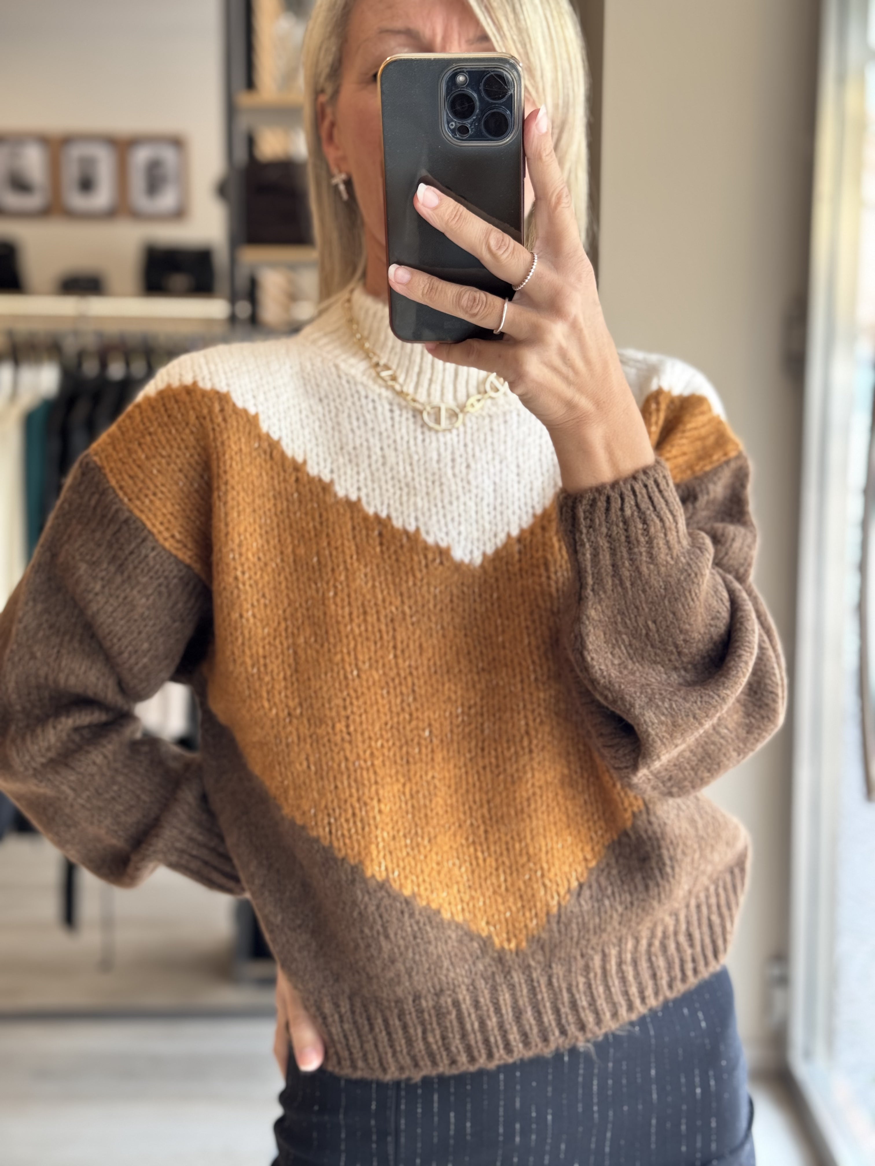 Maglione Color Block