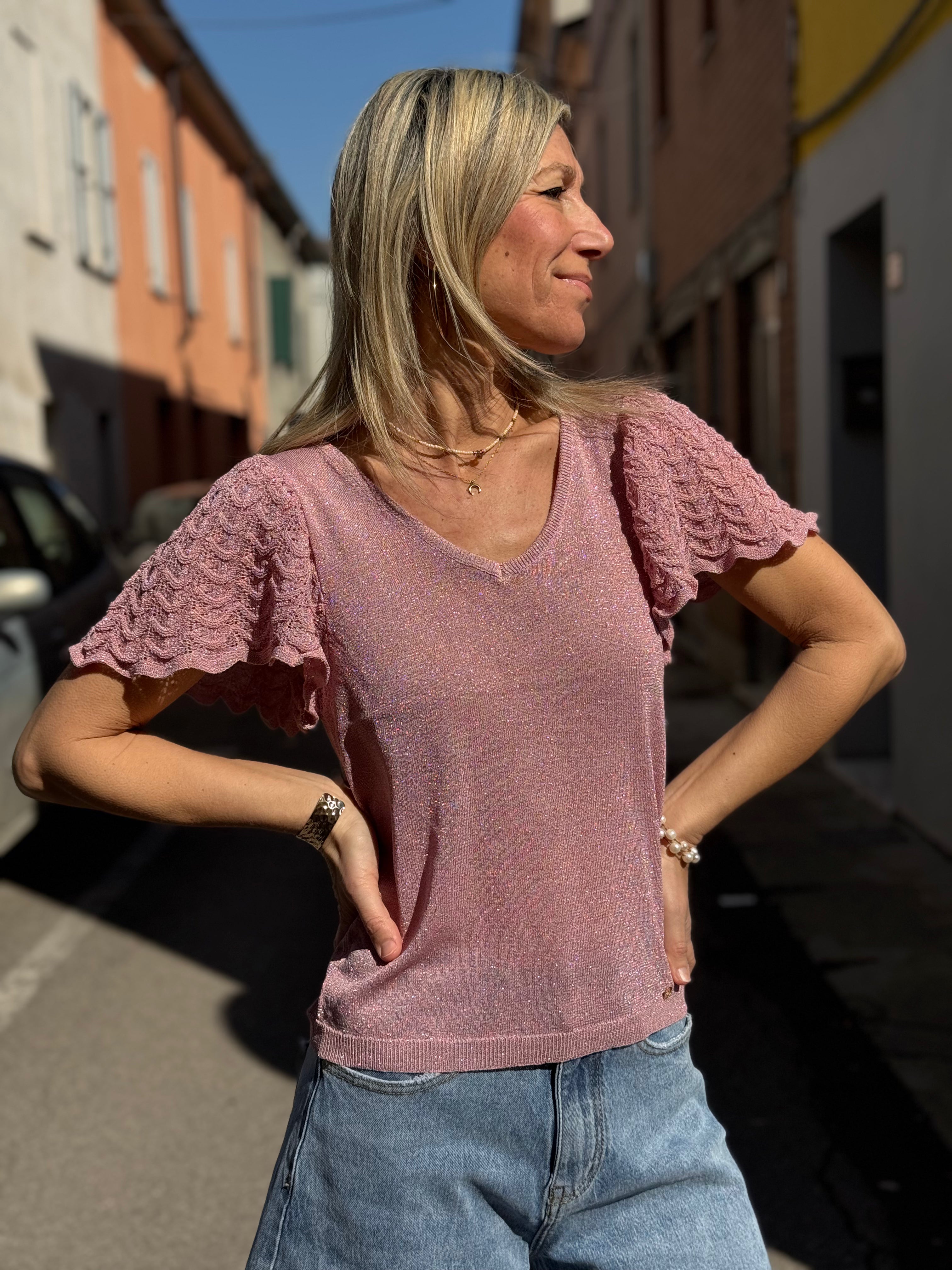 Maglia manica farfalla artigli