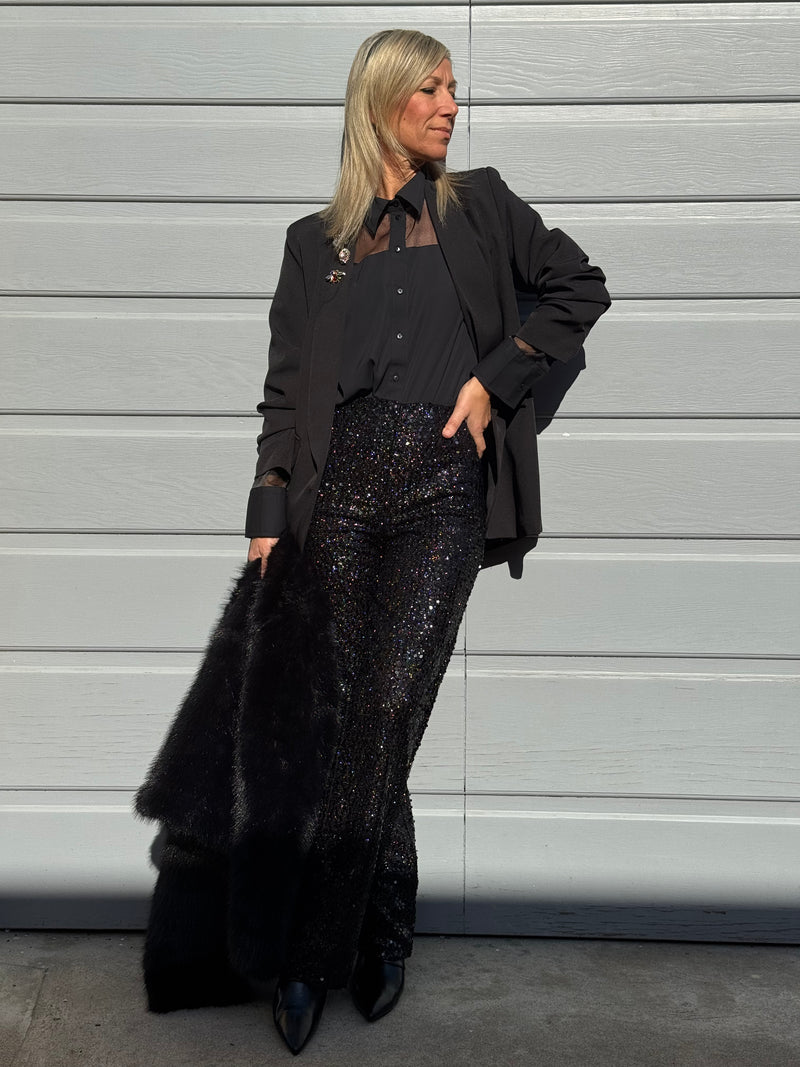 Pantalone paillettes jdy