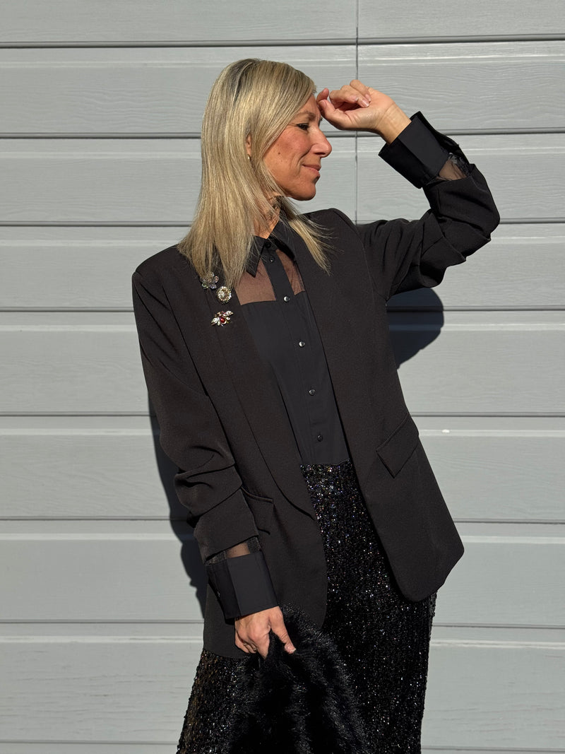 Pantalone paillettes jdy