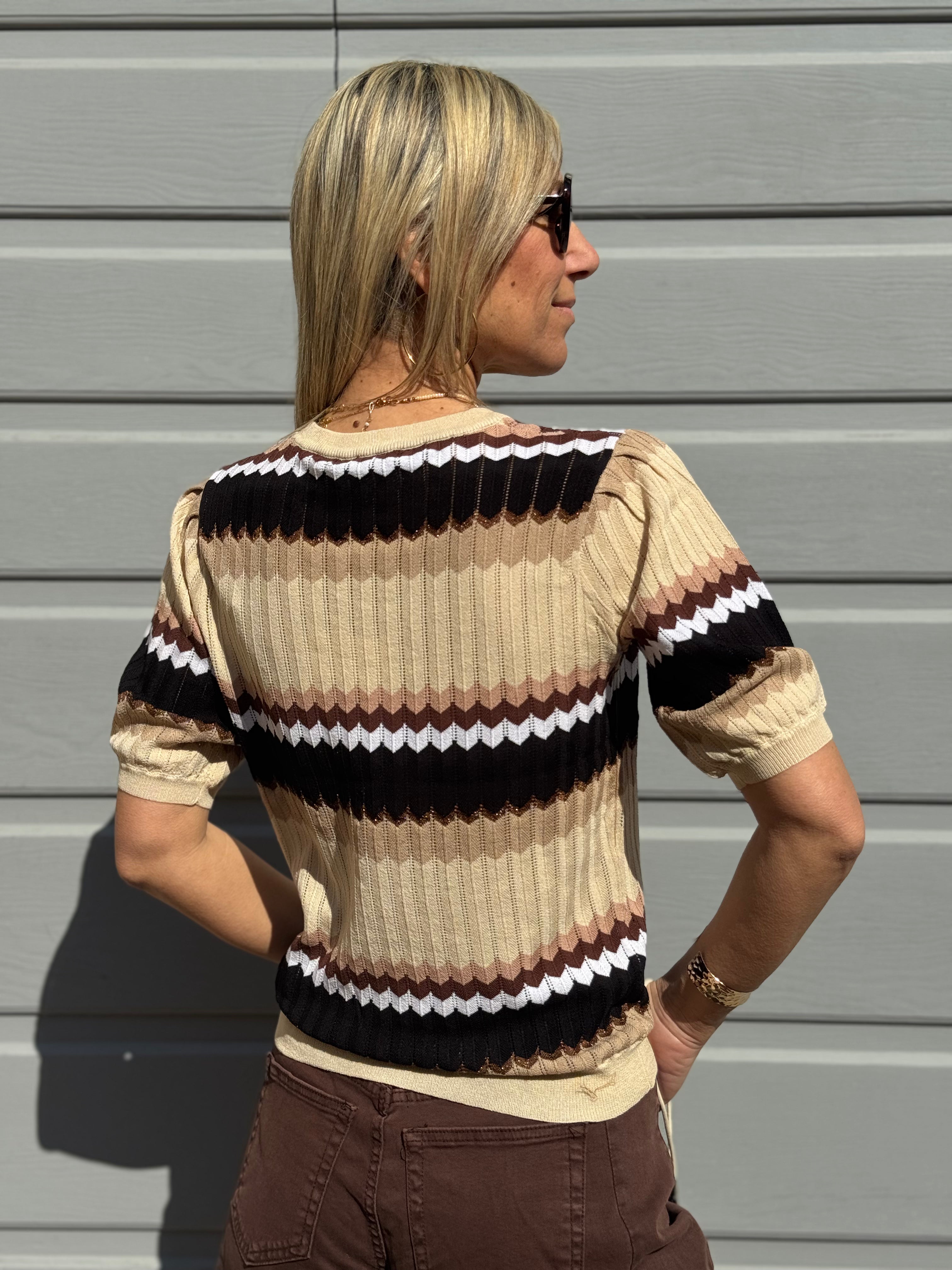 Maglia disegni chevron artigli