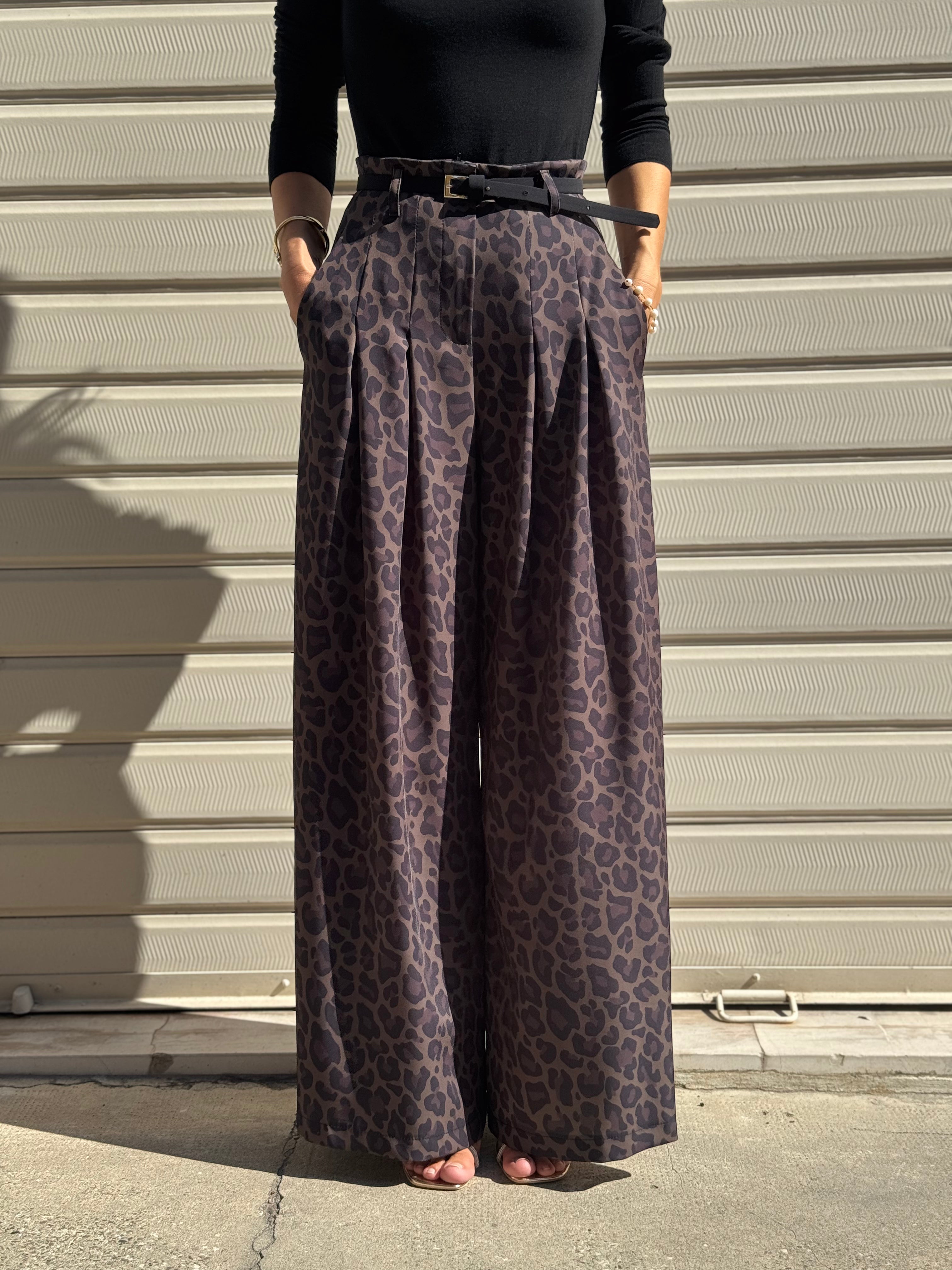 Pantalone maculato caffè