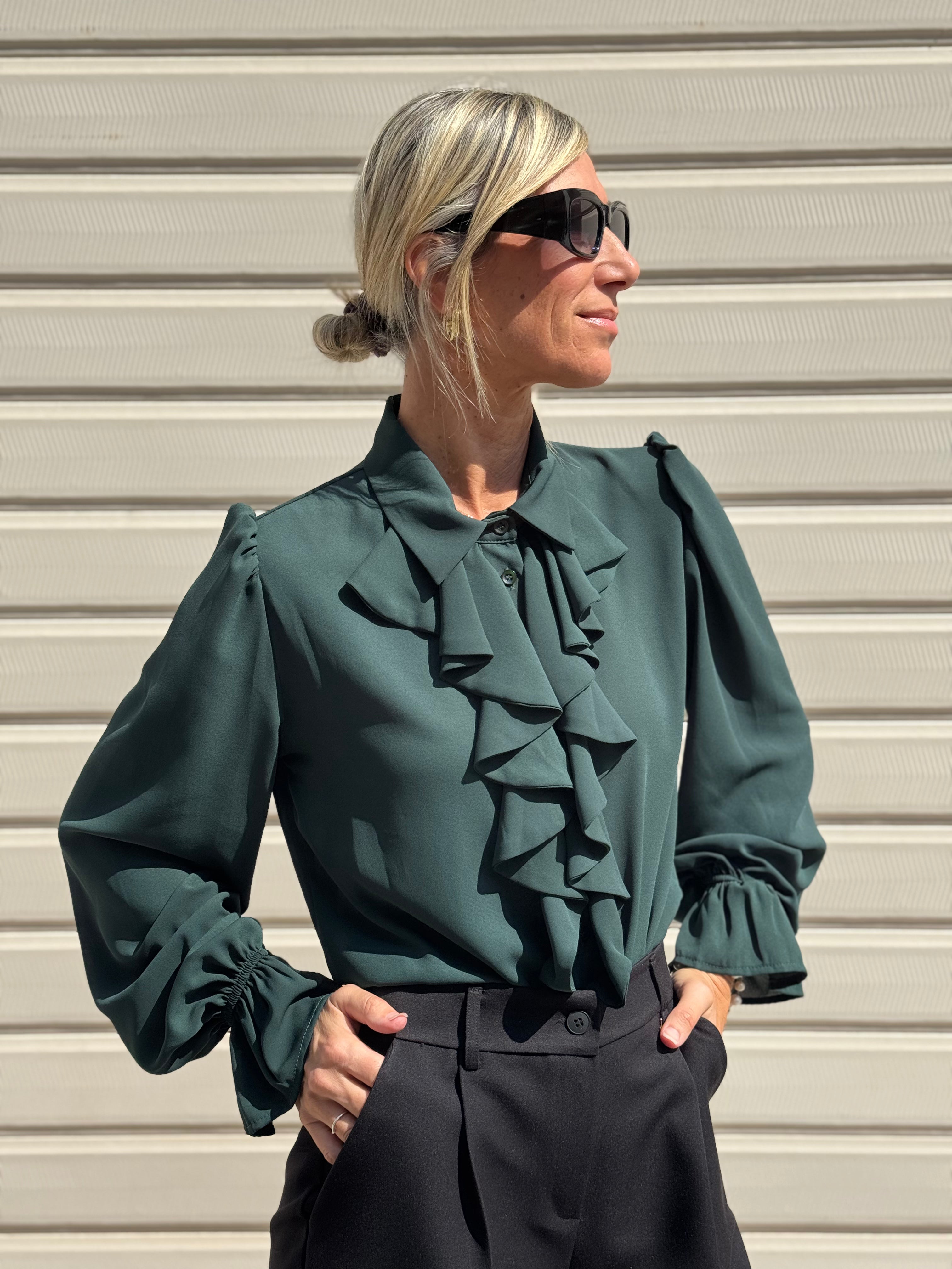 Camicia con rouches artigli