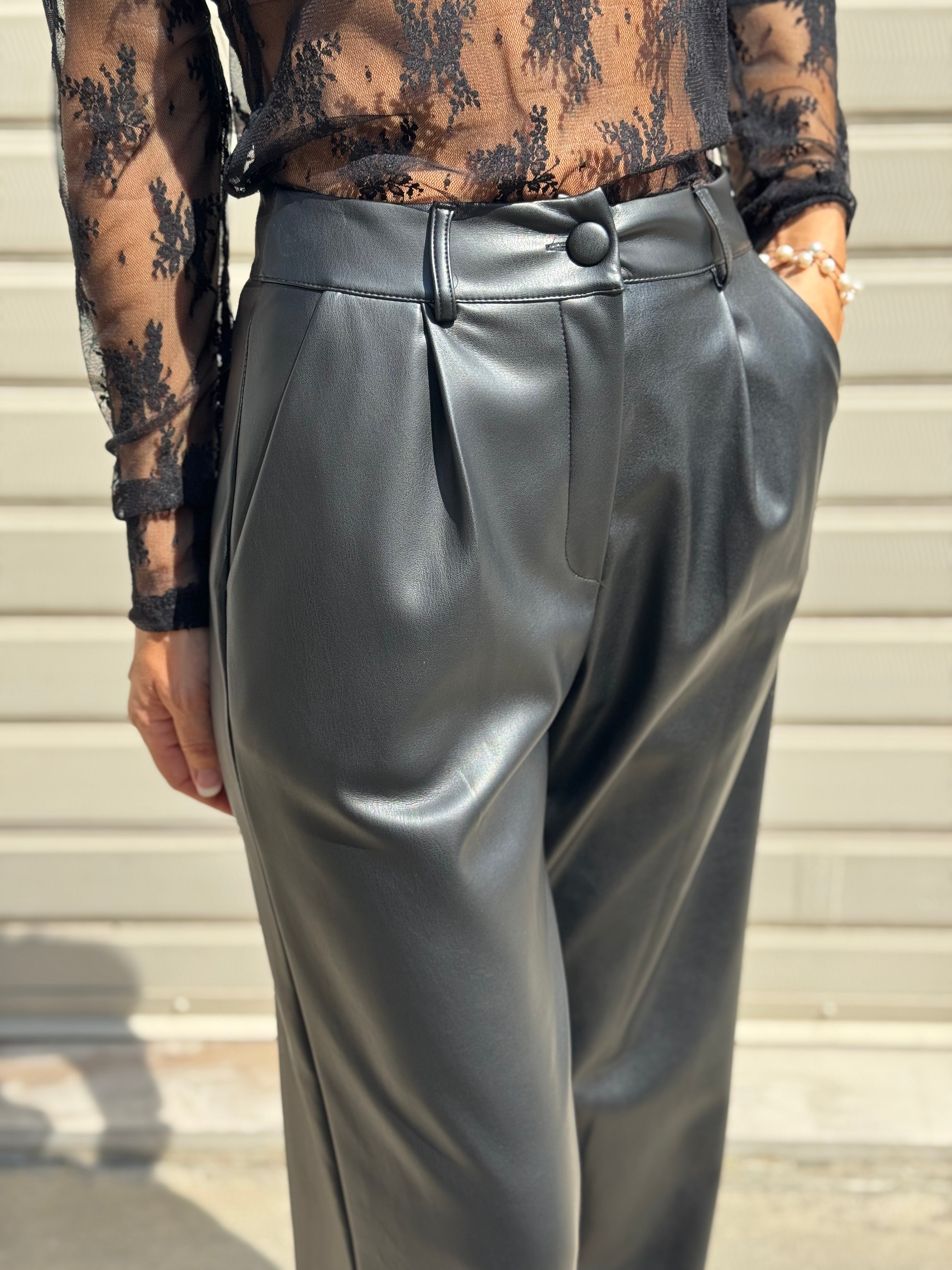 Pantalone ecopelle artigli