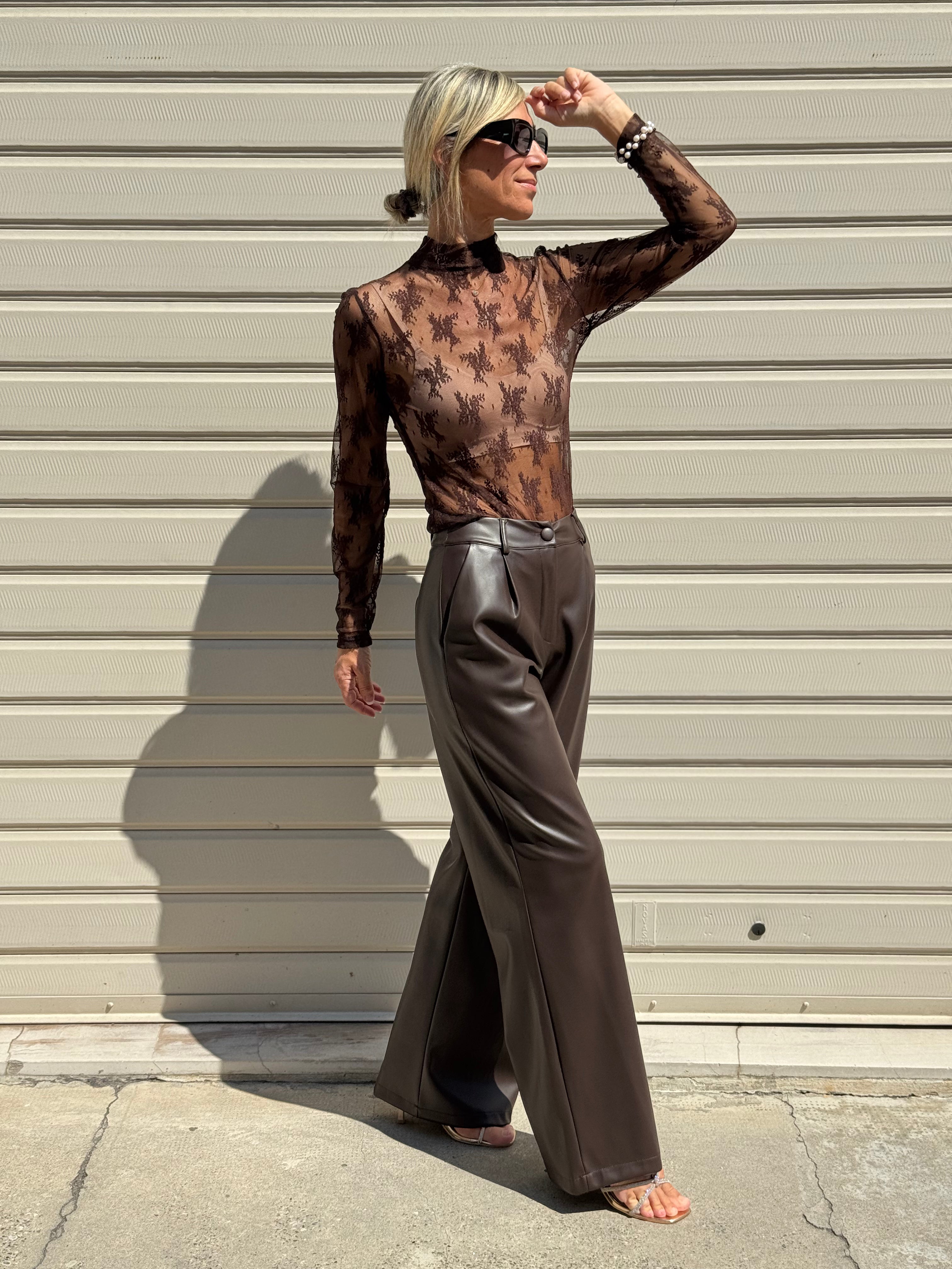Pantalone ecopelle artigli