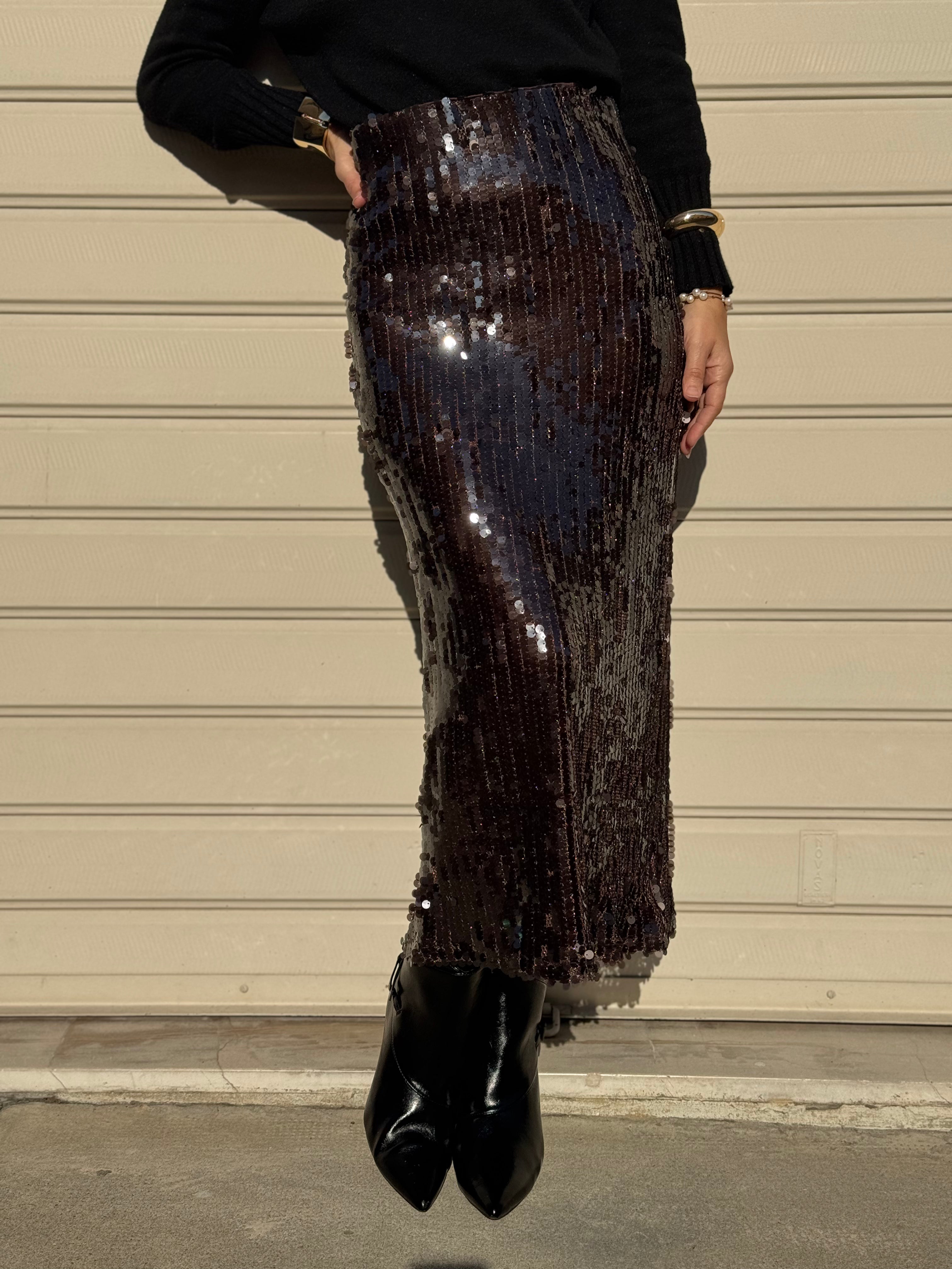 Longuette paillettes jdy