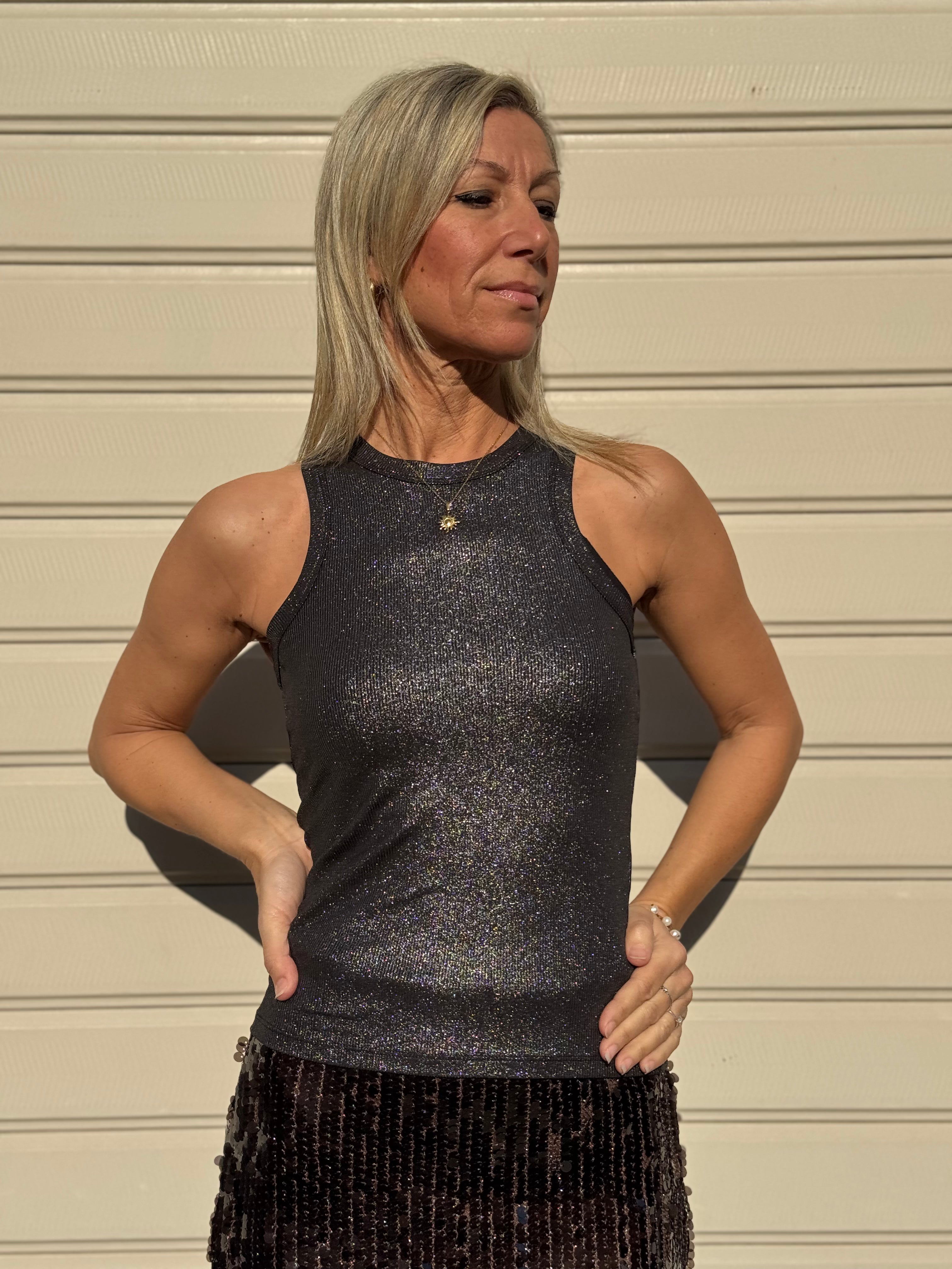 Canotta americana glitter jdy