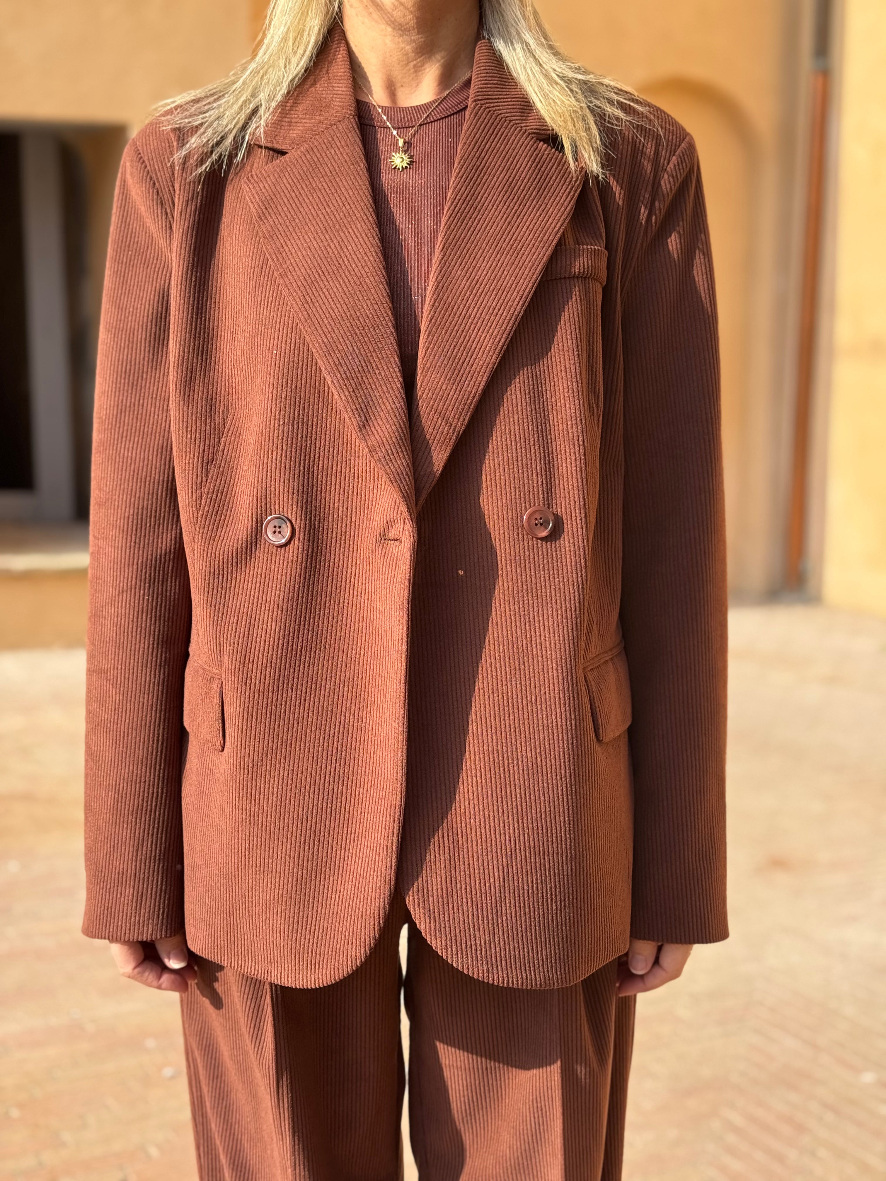 Blazer over velluto coste