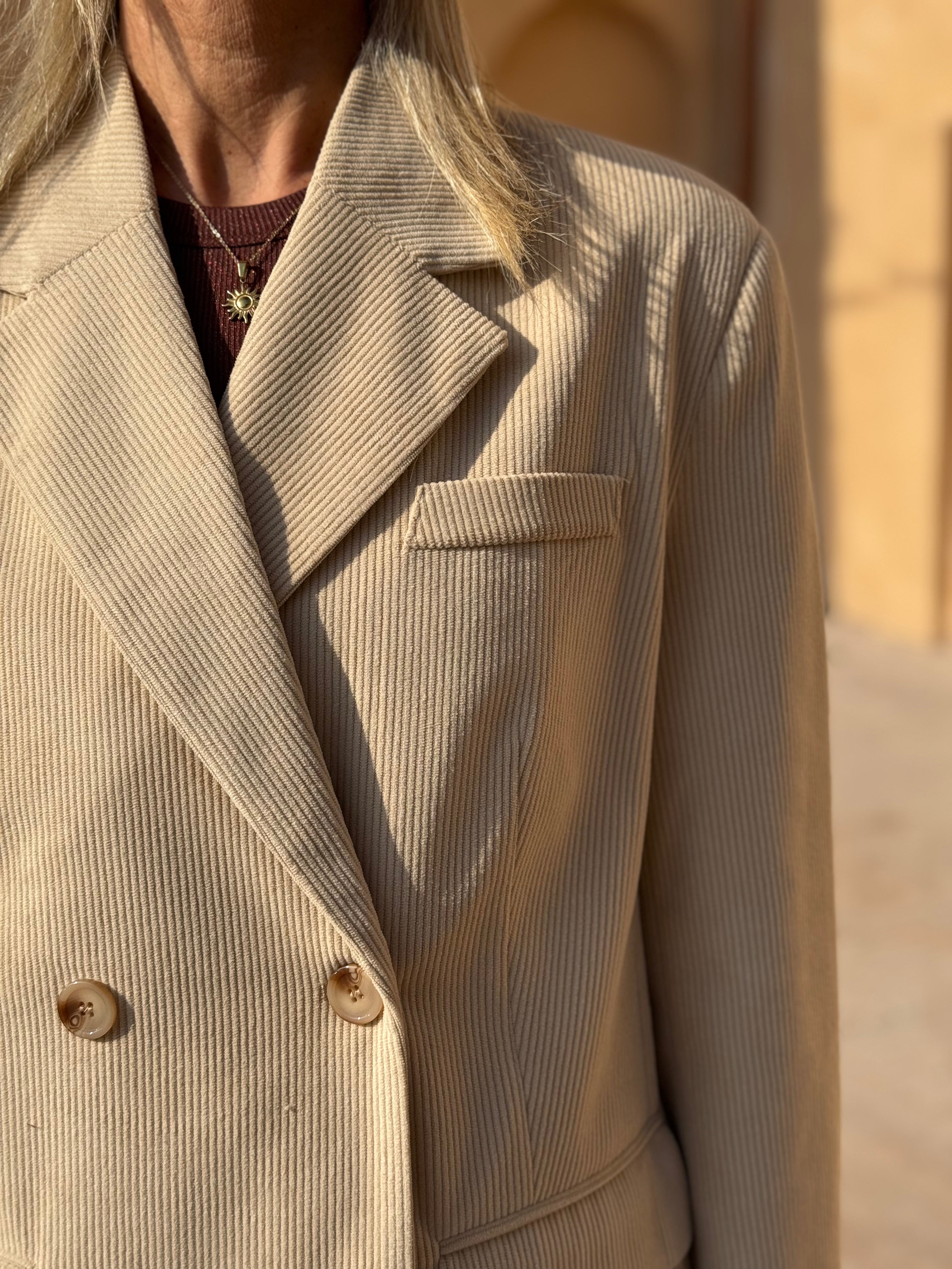 Blazer over velluto coste